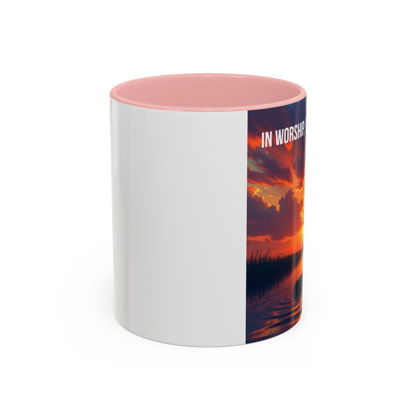 Inspirational Worship Coffee Mug - "In Worship, I Find My Refuge"