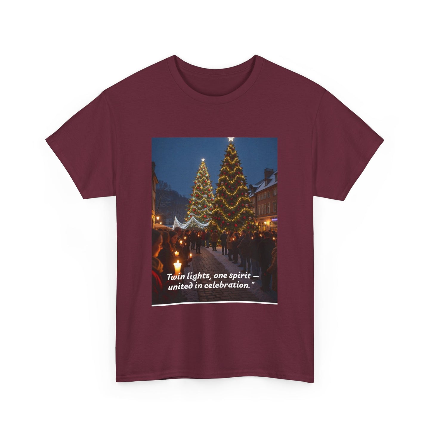 Christmas Celebration Unisex Heavy Cotton Tee, Holiday T-Shirt, Gift for Him/Her, Festive Apparel, Cozy Winter Wear, Family Gathering Shirt