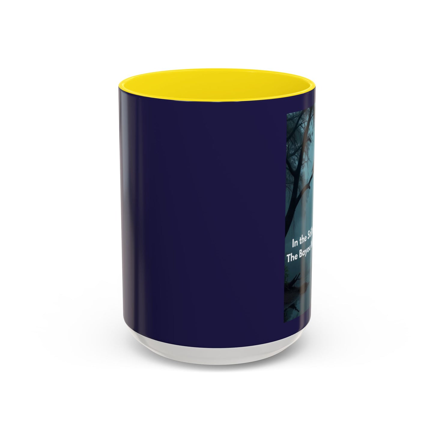 Accent Coffee Mug — Bayou Night Scene with Poetic Quote (11/15oz)