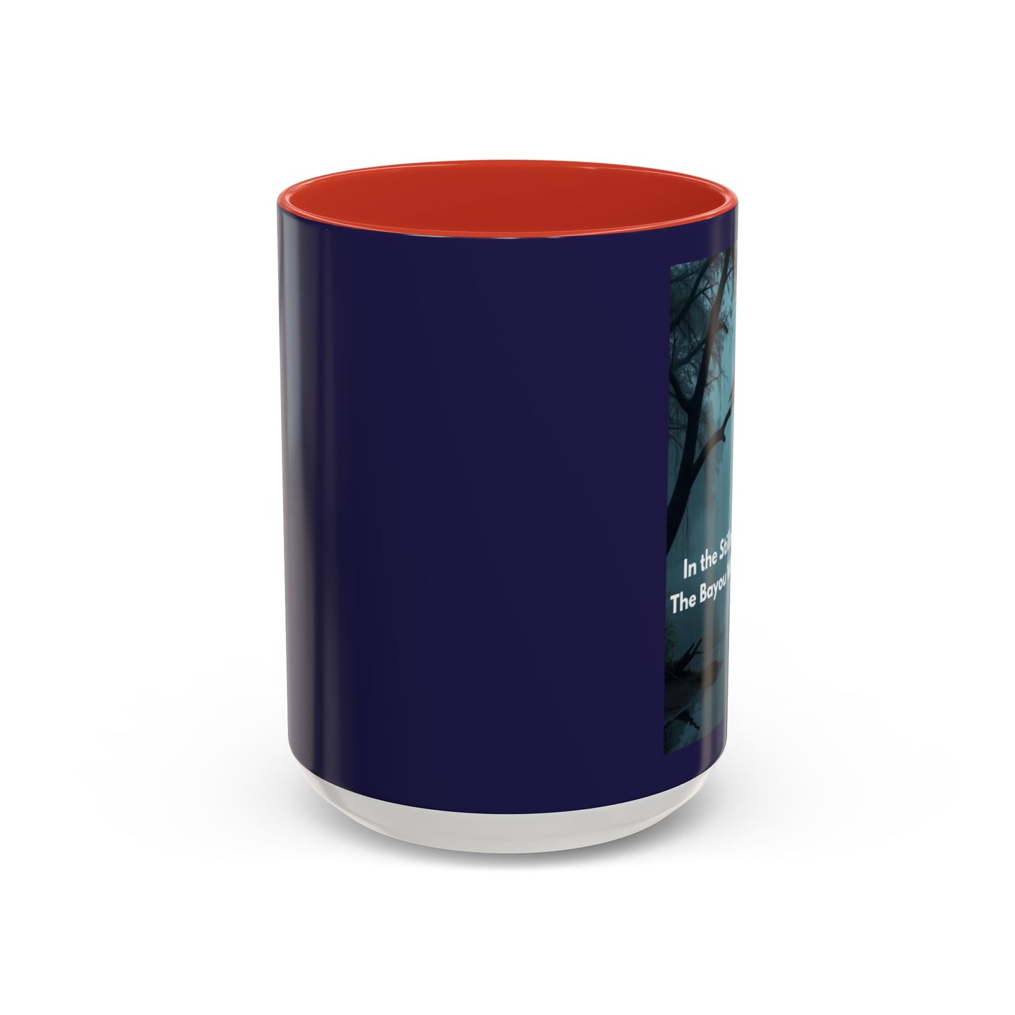 Accent Coffee Mug — Bayou Night Scene with Poetic Quote (11/15oz)