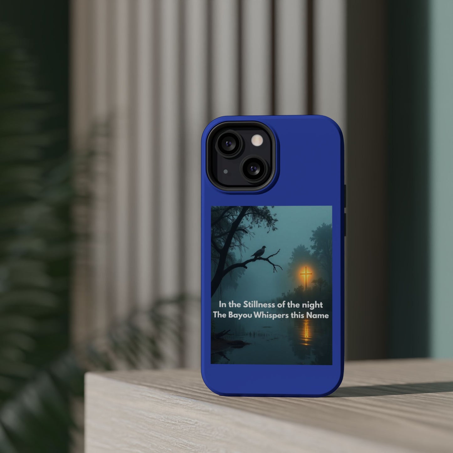 Magnetic Impact-Resistant Phone Case — Bayou Night Scene with Poem