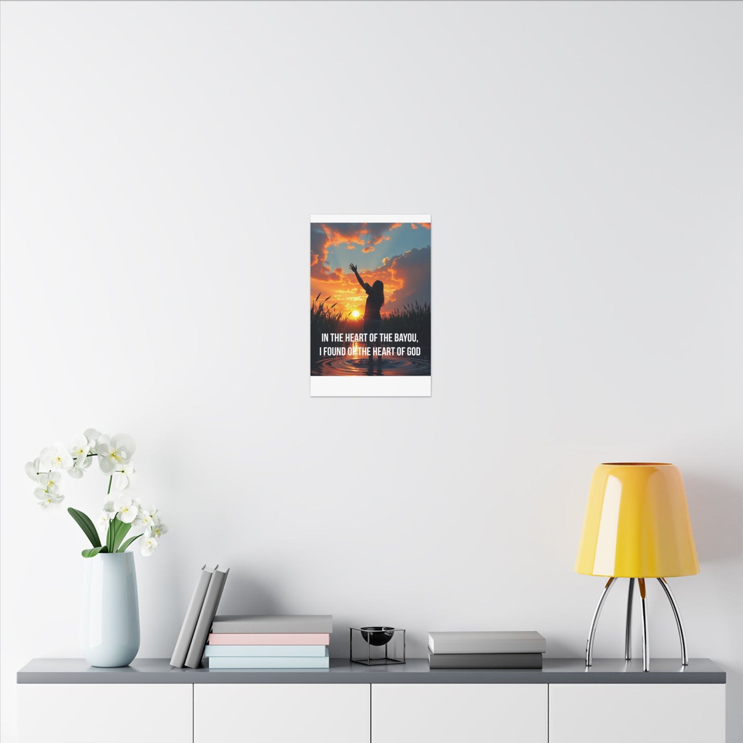 Faith-Inspired Bayou Sunset Canvas - "In the Heart of the Bayou, I Found the Heart of God"