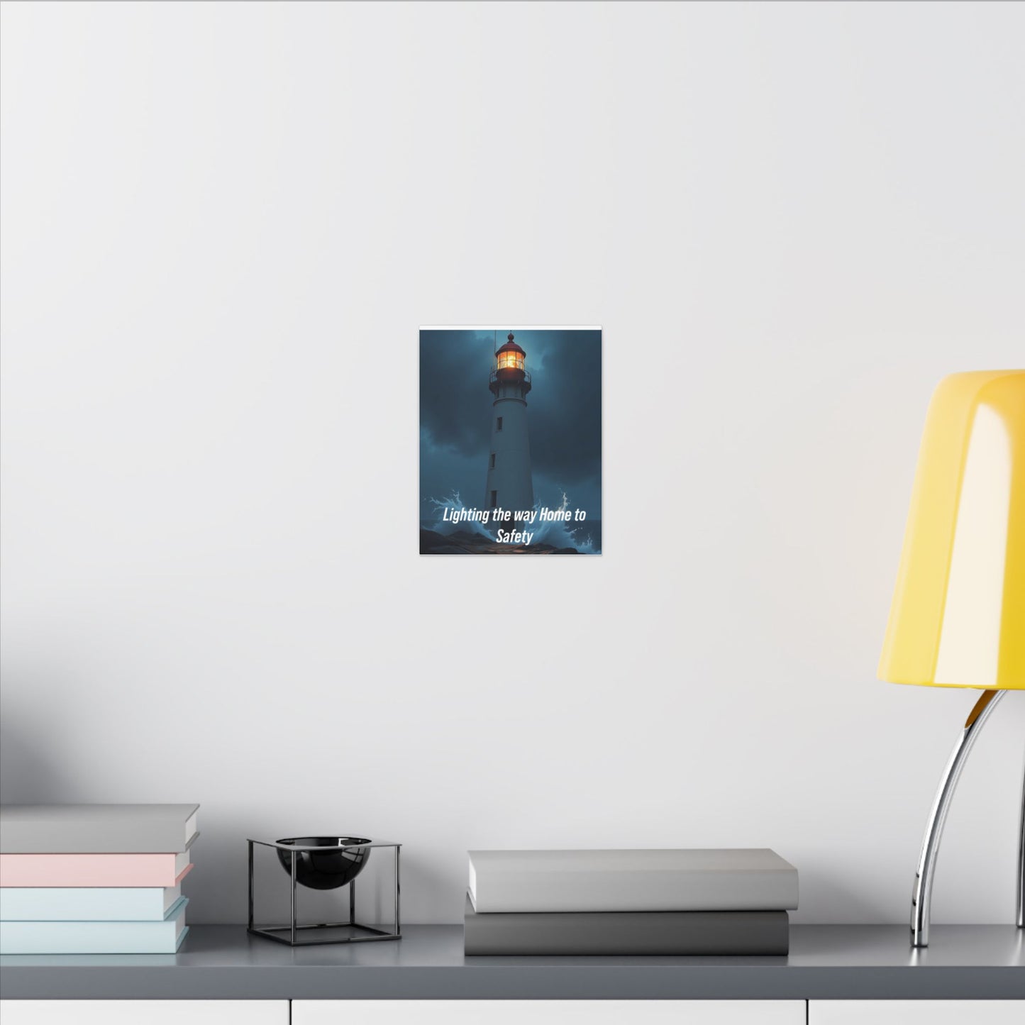 Lighthouse Canvas Wall Art — "Lighting the Way Home to Safety"
