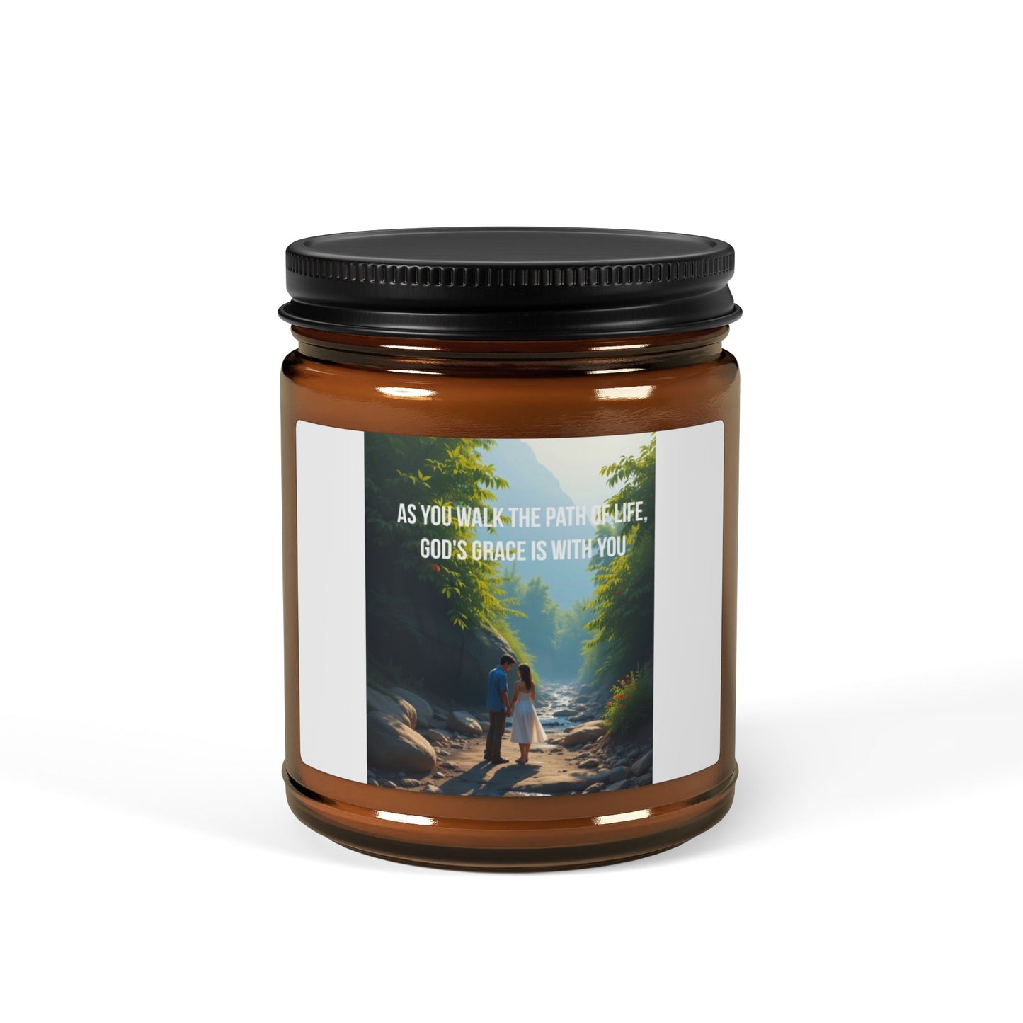 Soy Candle - Inspirational Nature Amber Jar (Multi-Size)