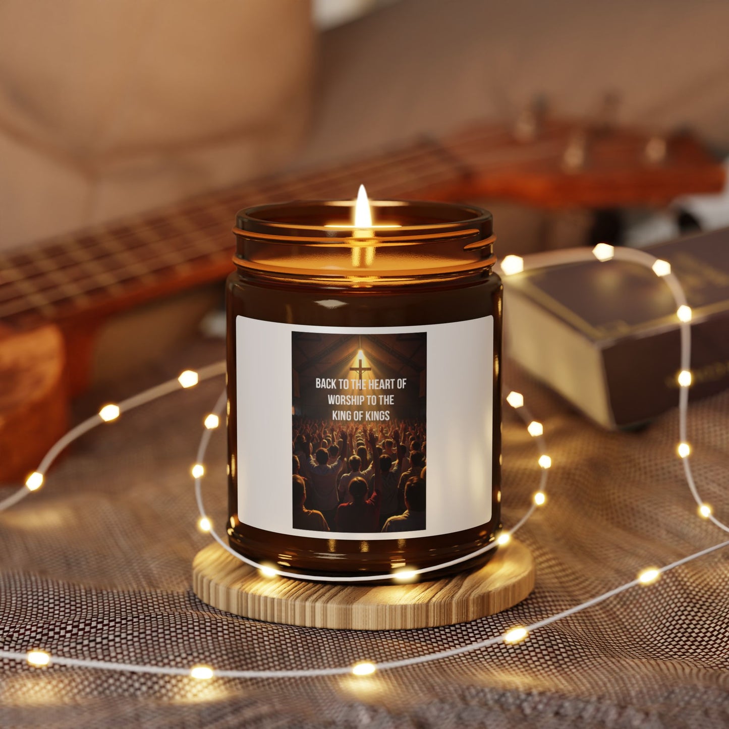 Amber Jar Scented Soy Candle — Uplifting Concert Vibe, Aromatherapy Gift