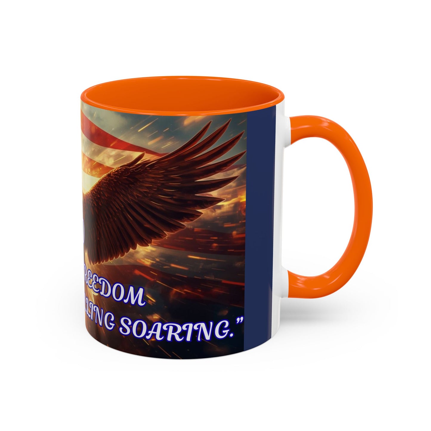 Patriotic Eagle Coffee Mug – "250 Years of Freedom" Accent Mug