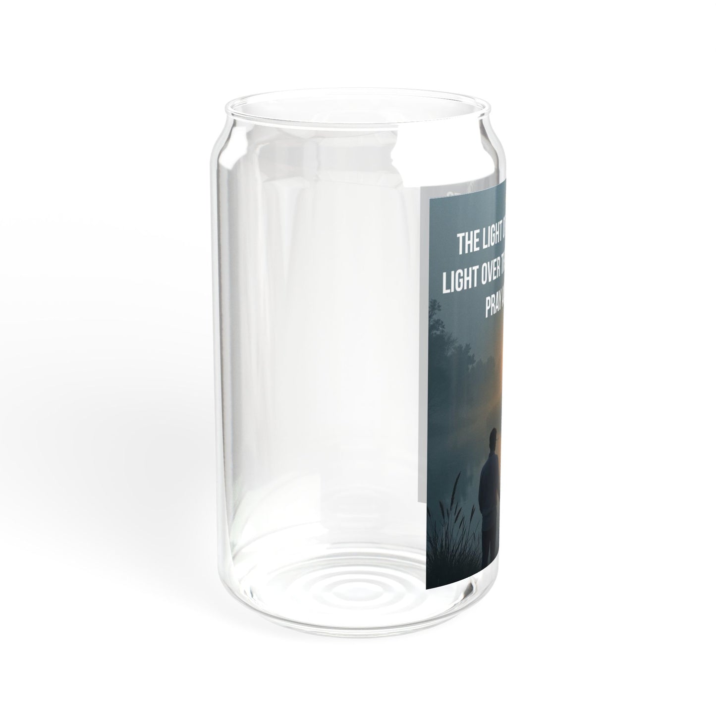 Christian Sipper Glass 16oz – "The Light of the Cross" Inspirational Prayer Tumbler