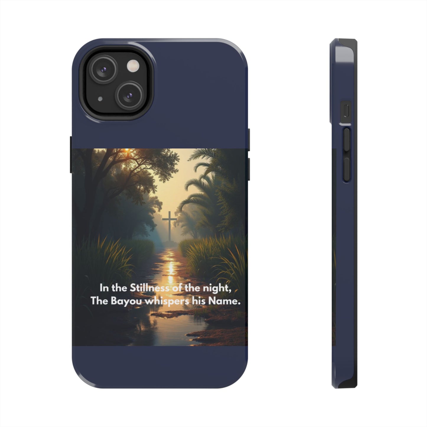Bayou Cross Phone Case — "In the Stillness of the Night, The Bayou Whispers His Name"