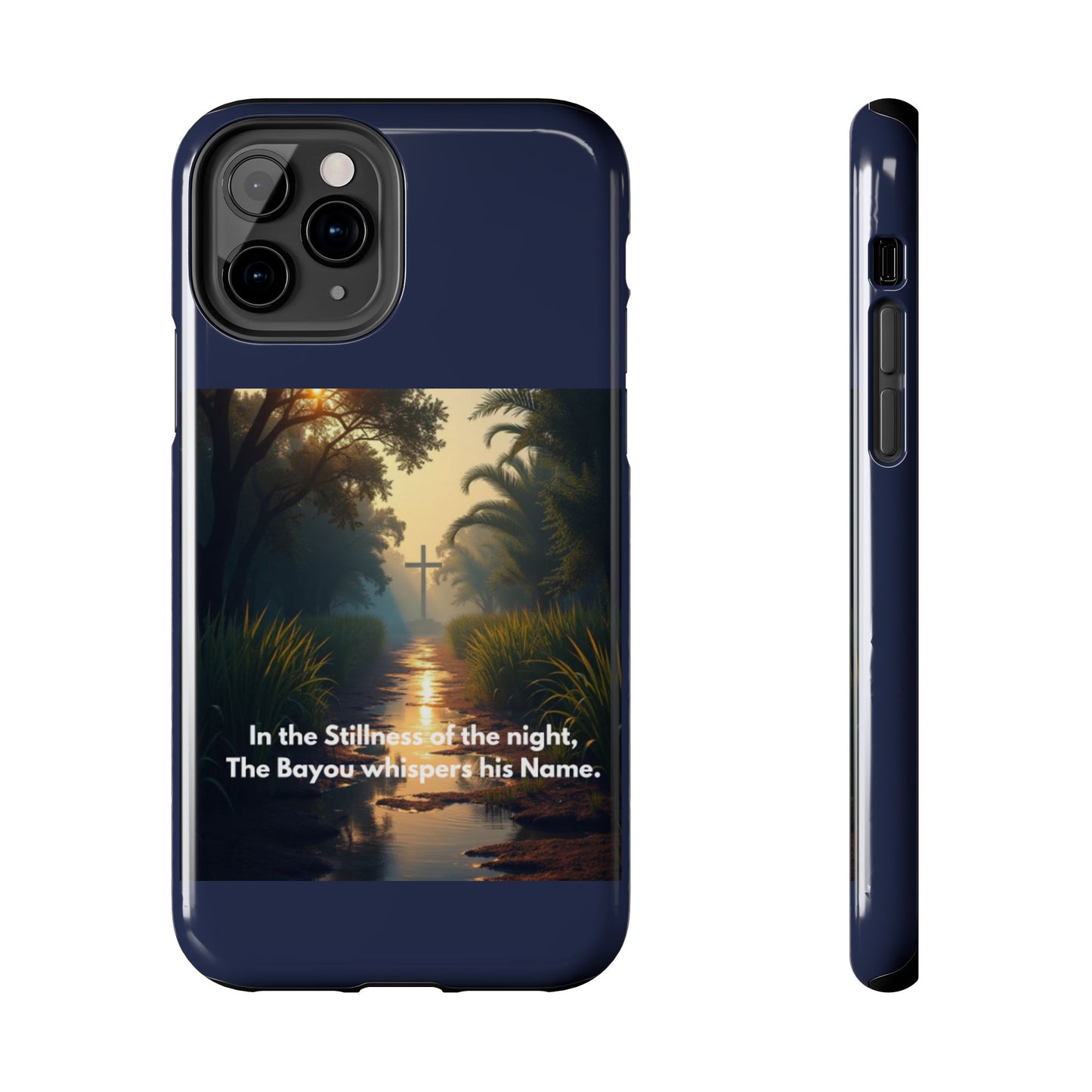 Bayou Cross Phone Case — "In the Stillness of the Night, The Bayou Whispers His Name"
