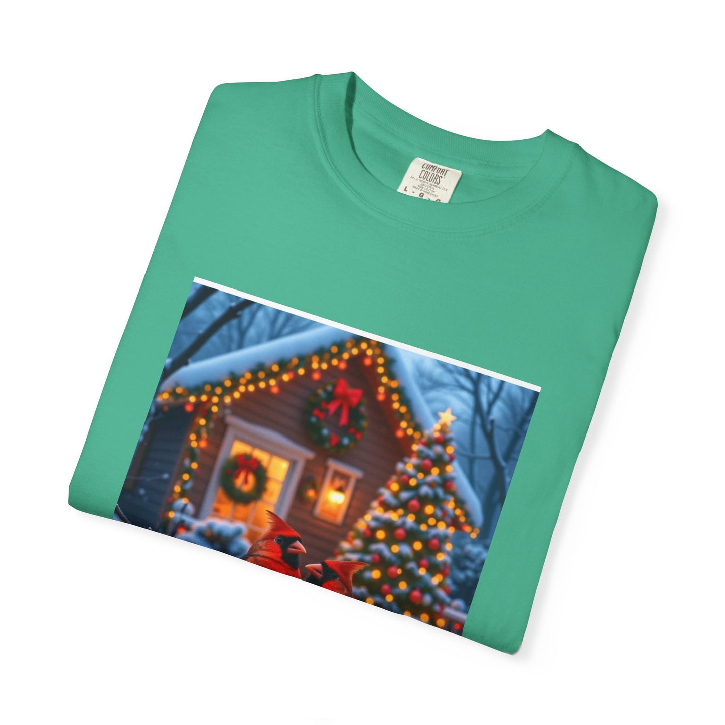 Winter Cardinal T-Shirt, Cozy Holiday Tee, Christmas Gift, Unisex Shirt, Festive Apparel, Winterwear, Nature Lover's Tee