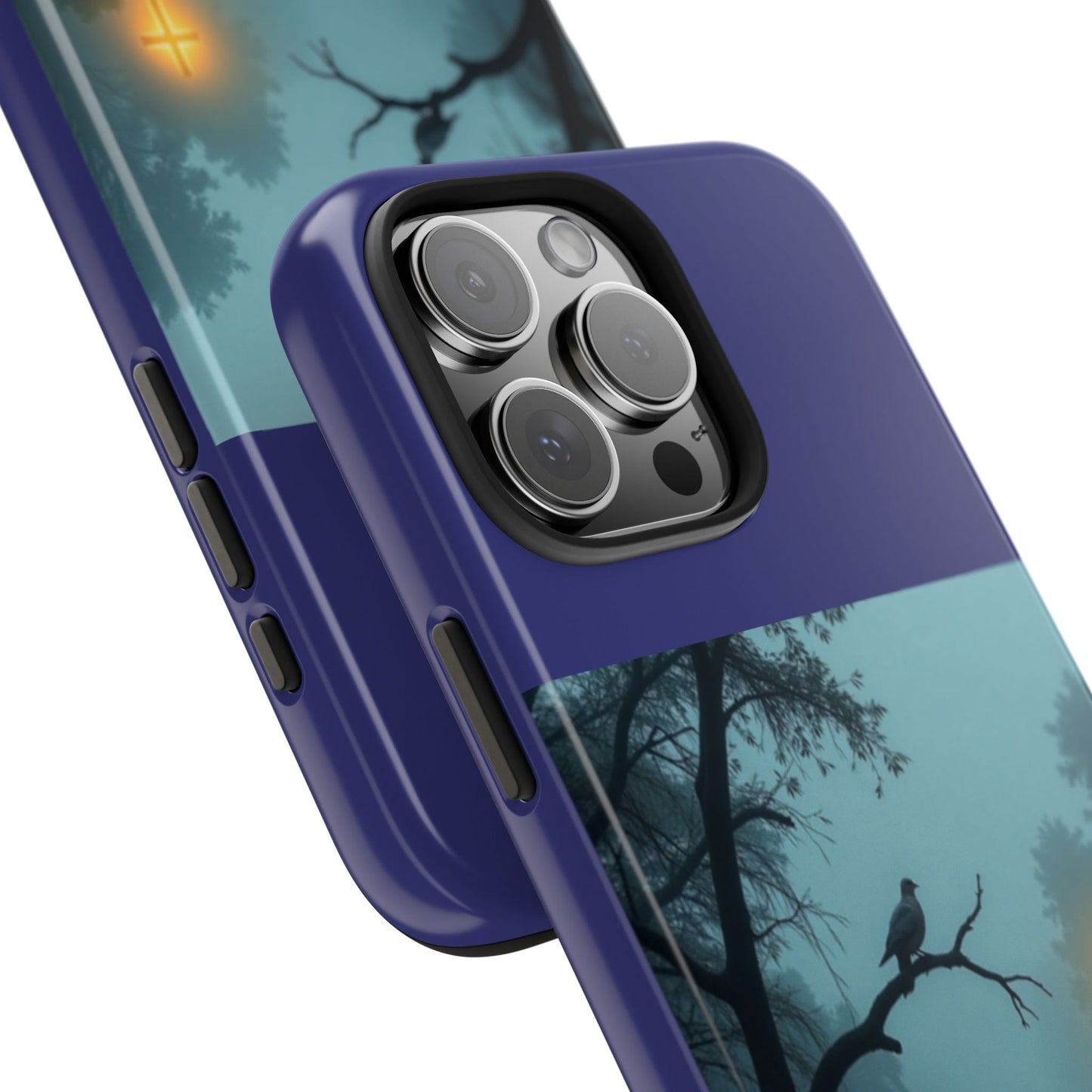 Tough Phone Case — 'In the stillness of the night the Bayou whispers his Name' Moody Bayou Cross Design