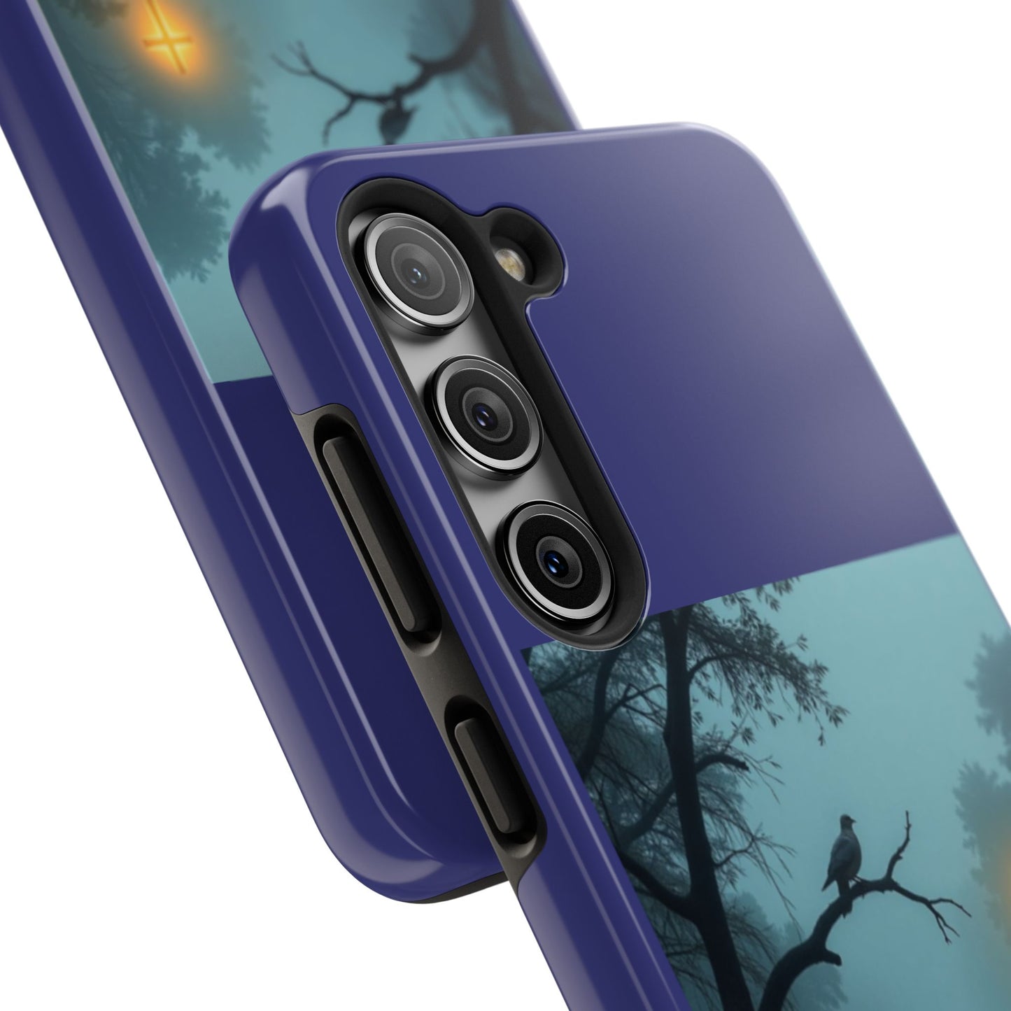 Tough Phone Case — 'In the stillness of the night the Bayou whispers his Name' Moody Bayou Cross Design