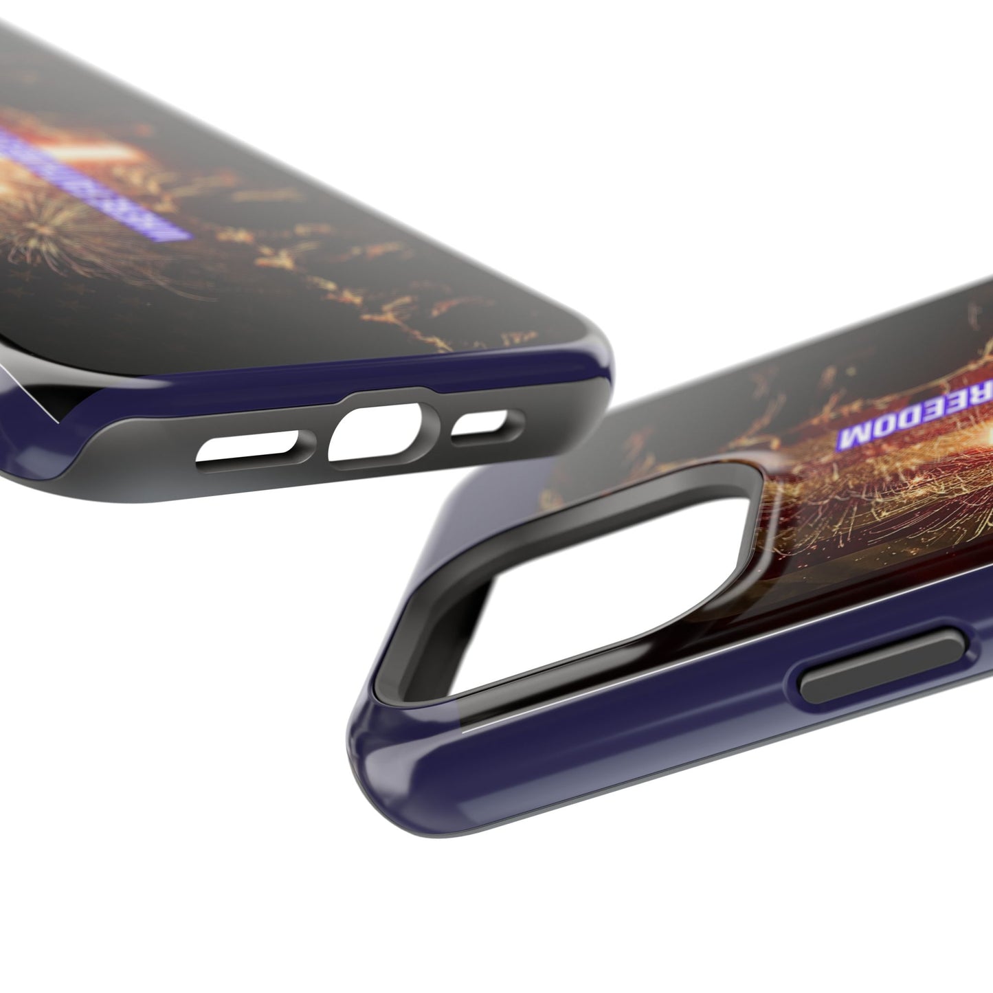 Christian Cross iPhone Case — “Where Faith Meets Freedom” Magnetic Impact-Resistant Phone Case