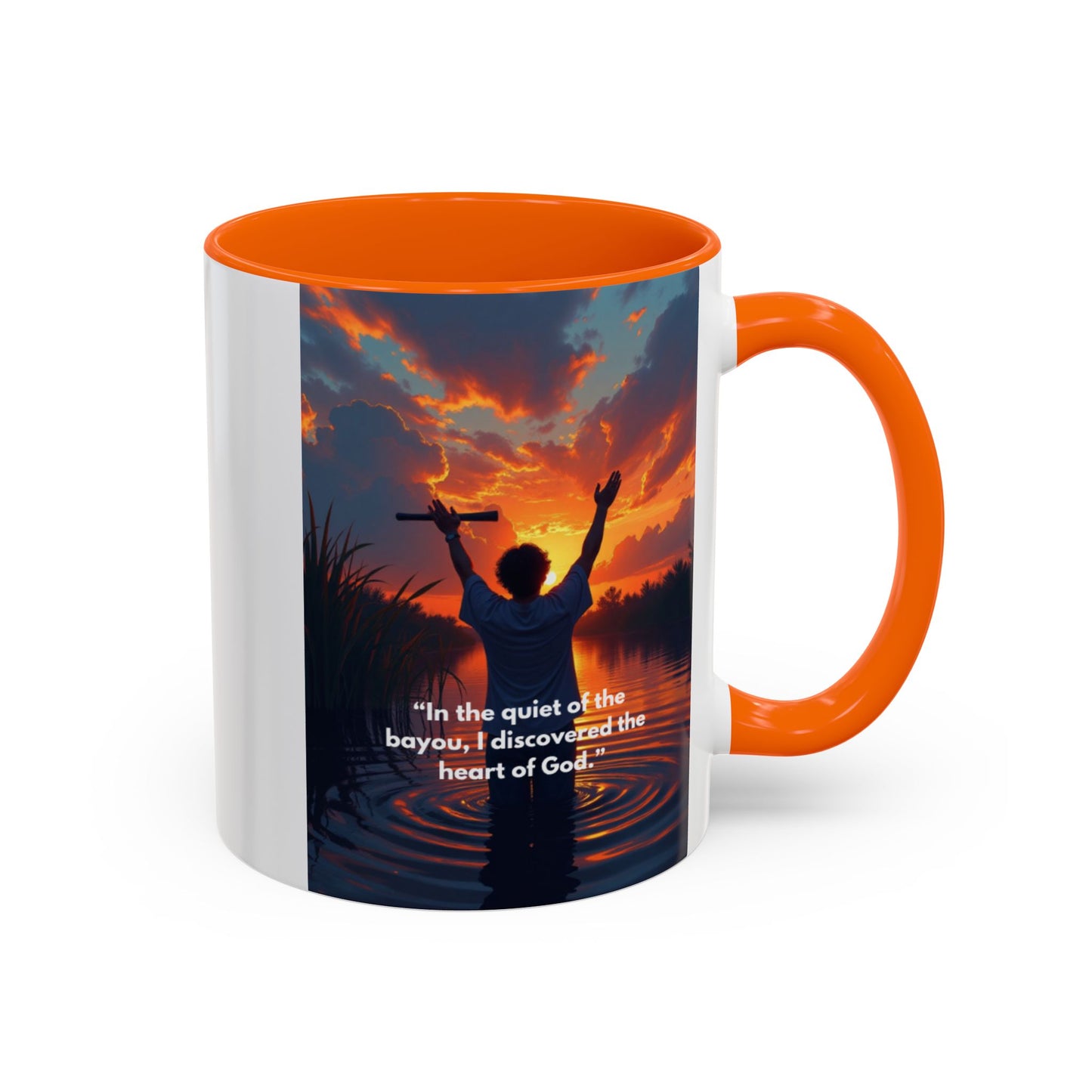 Coffee Mug - "In the Quiet of the Bayou I Discovered the Heart of God" Inspirational Accent Mug
