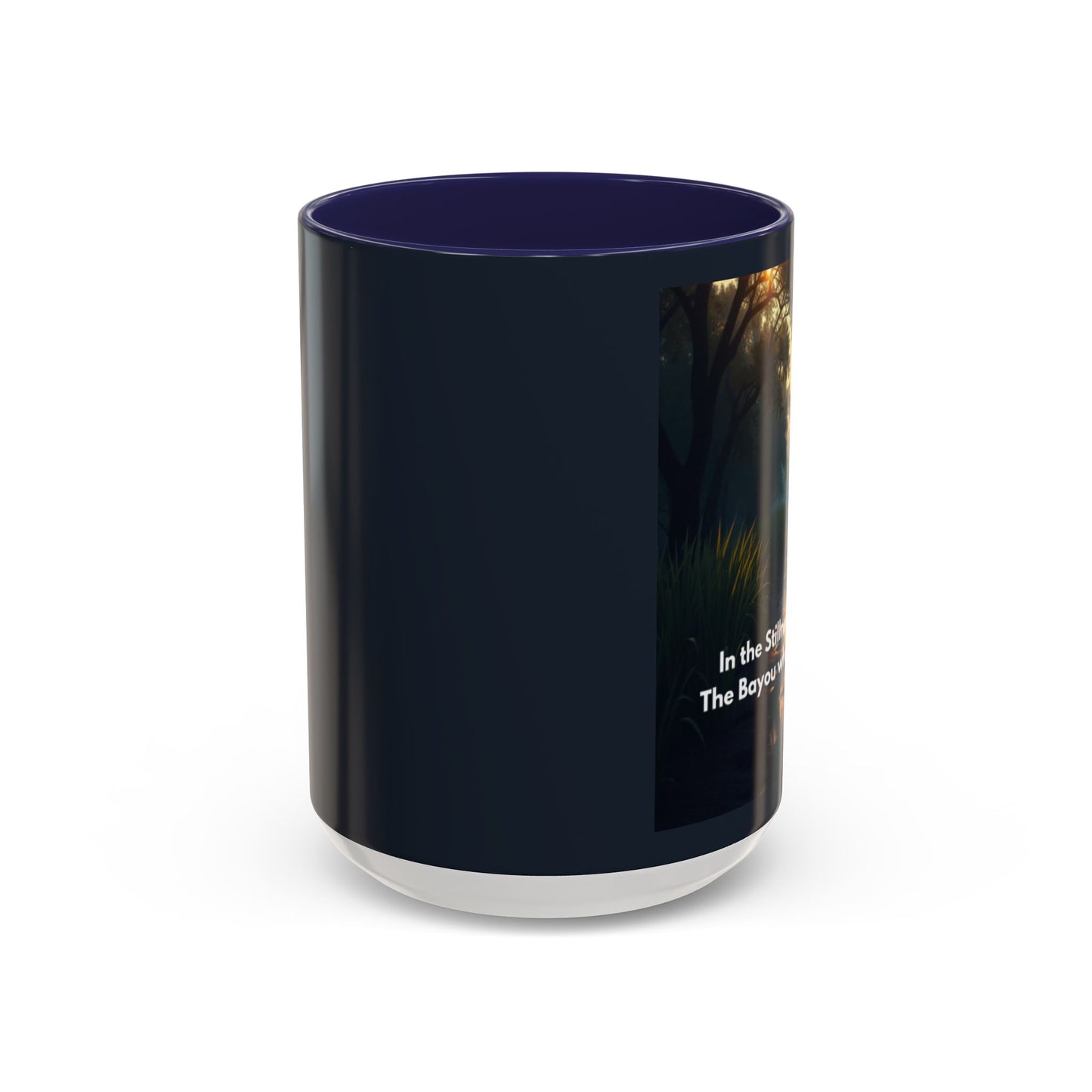 Bayou Night Coffee Mug — 'In the Stillness of the Night, The Bayou Whispers His Name' Accent Mug