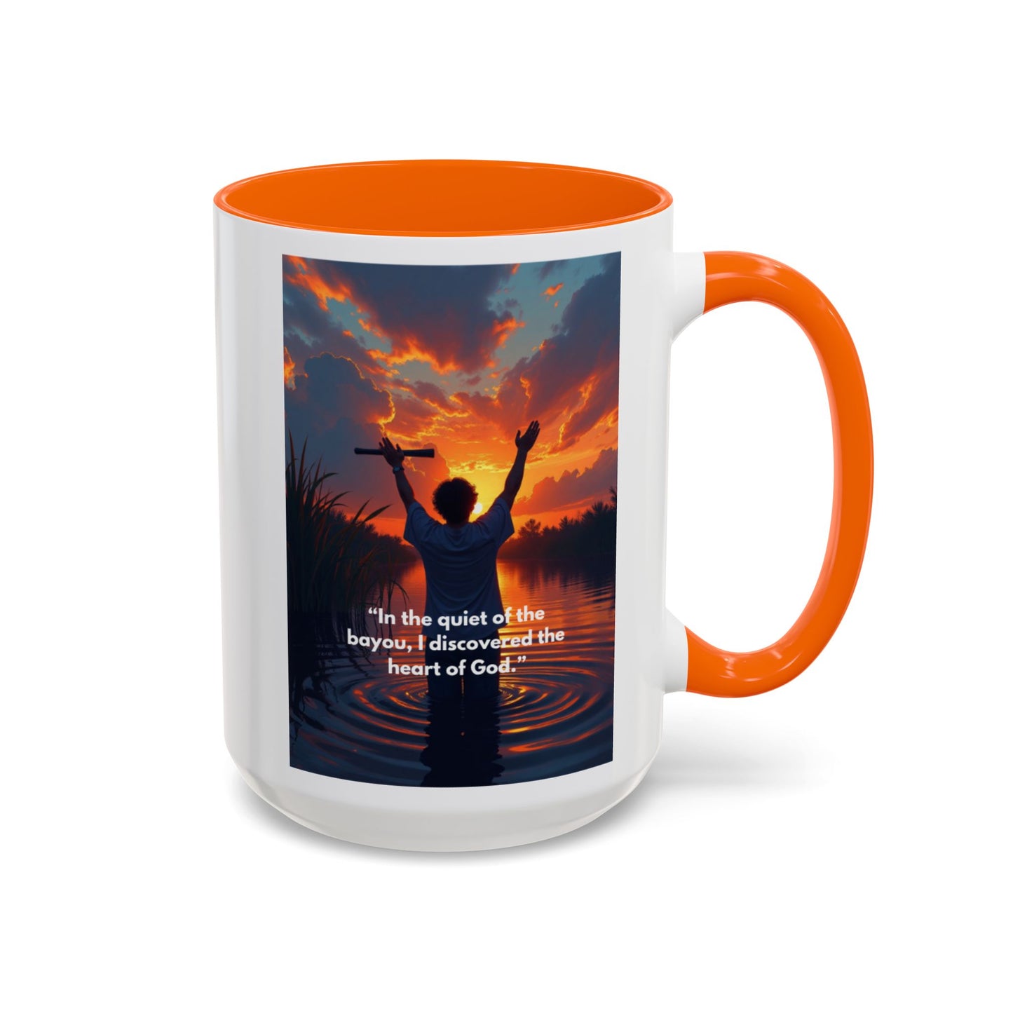Coffee Mug - "In the Quiet of the Bayou I Discovered the Heart of God" Inspirational Accent Mug