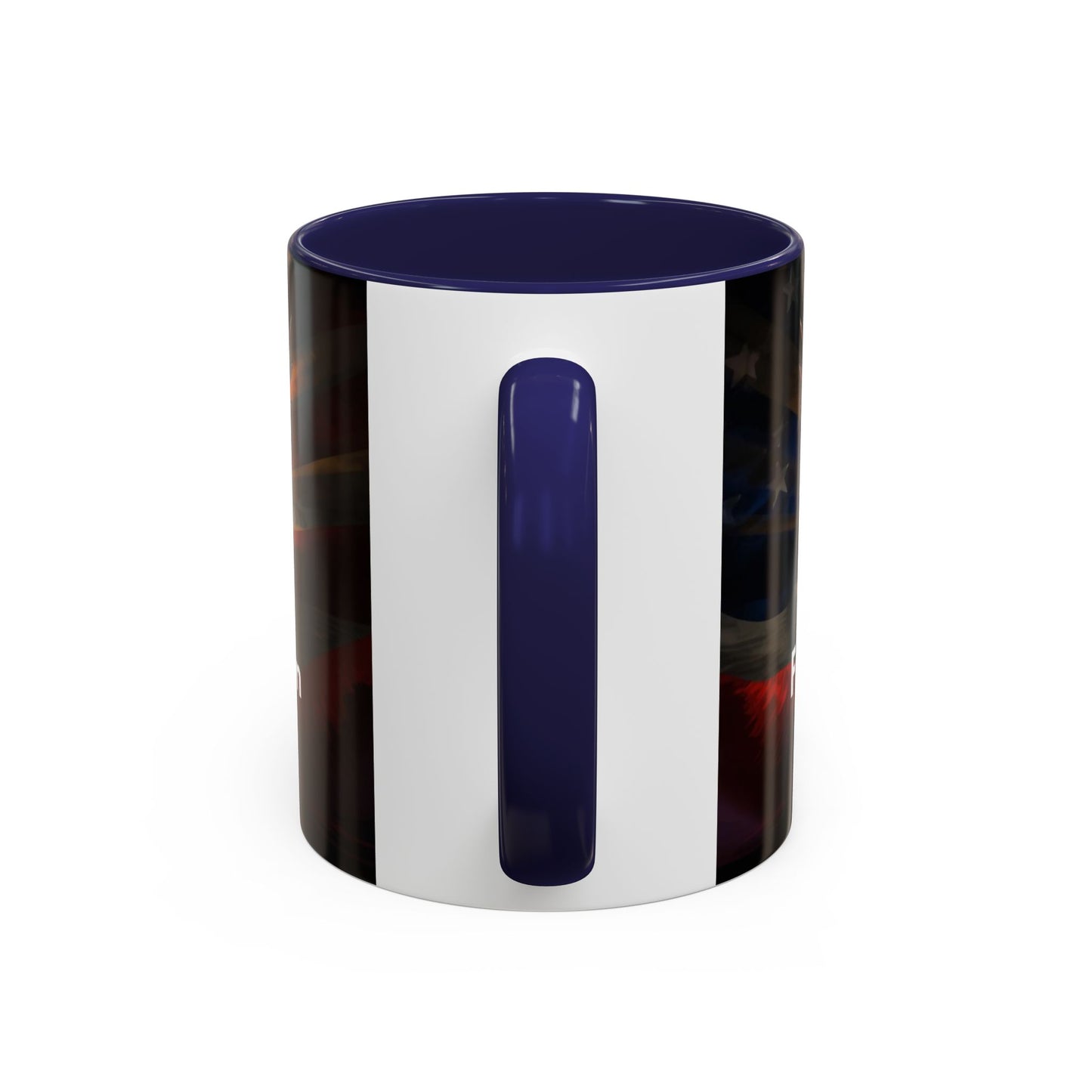 Patriotic Eagle Coffee Mug — "Freedom Stands Strong" Accent 11/15oz
