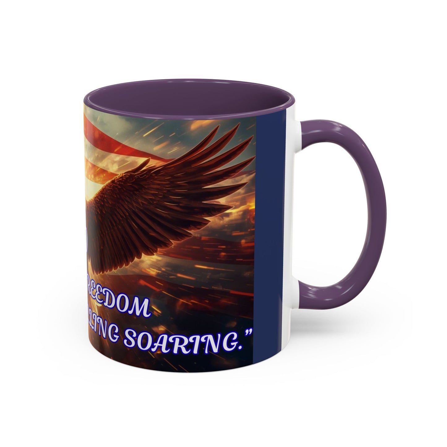 Patriotic Eagle Coffee Mug – "250 Years of Freedom" Accent Mug