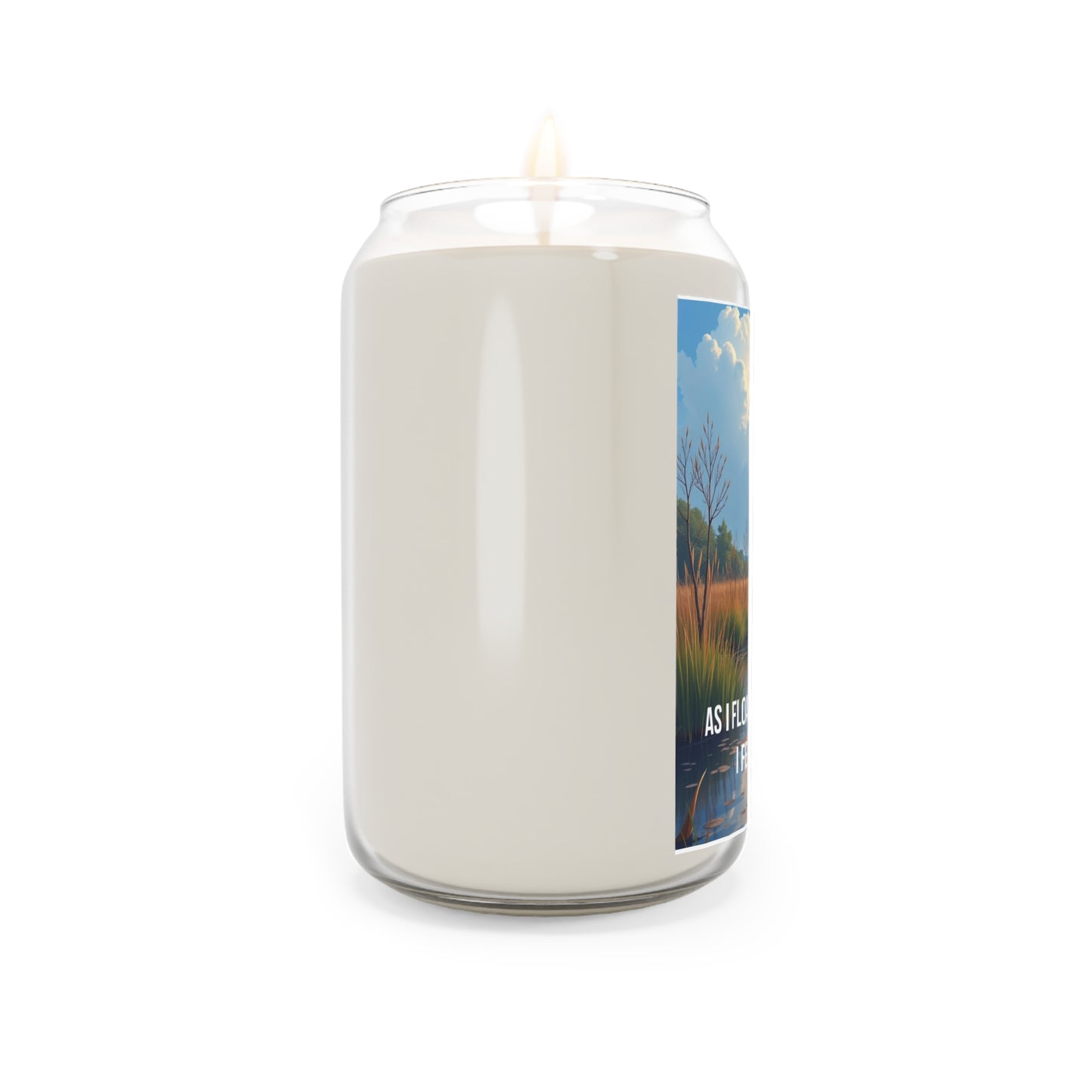 Soy Candle — "As I Float Down the Marsh, I Feel God's Grace" Coastal Marsh Scented Candle (13.75oz)