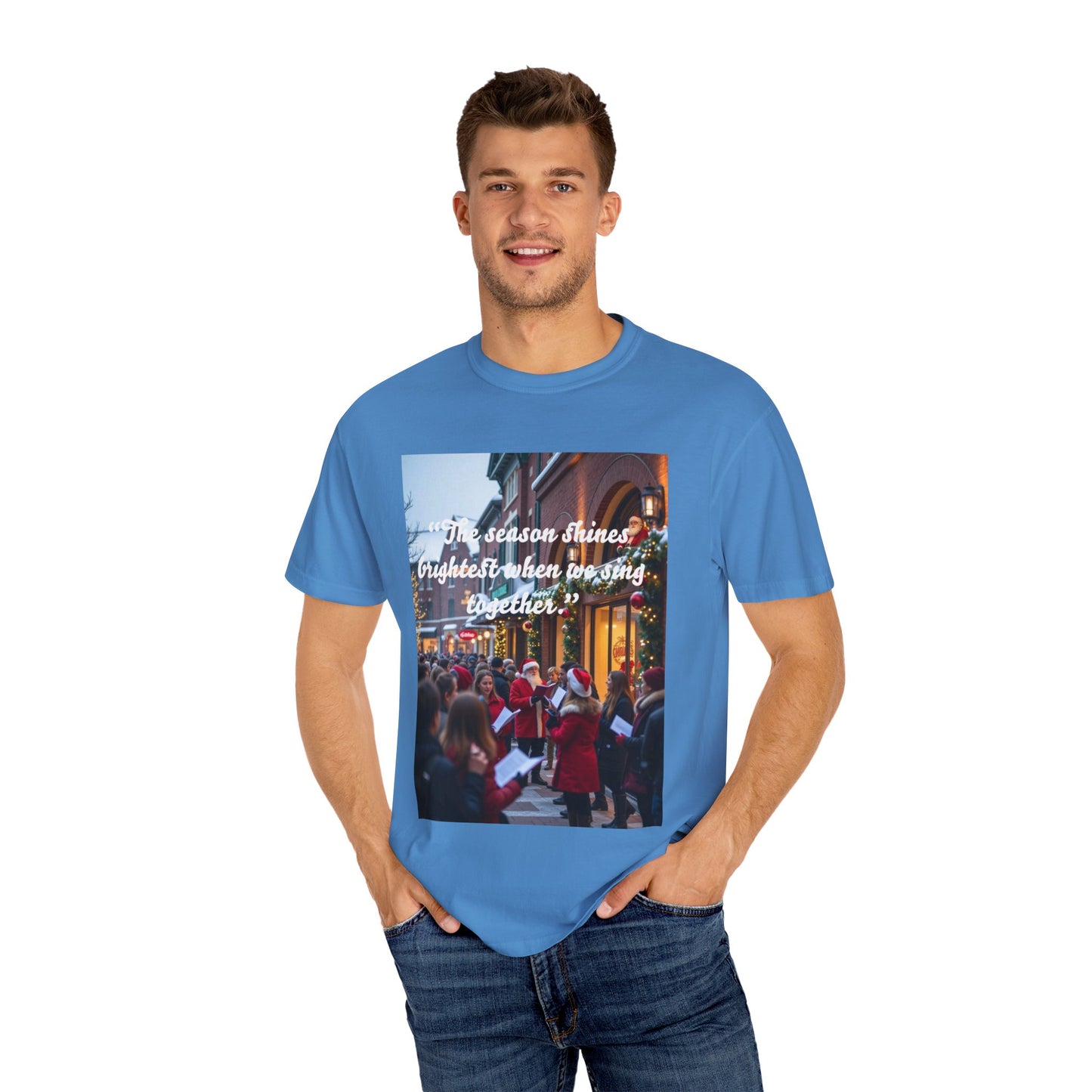 Holiday Cheer T-Shirt, Unisex Holiday Shirt, Christmas Gift, Family Gathering Shirt, Song Sing Along Tee