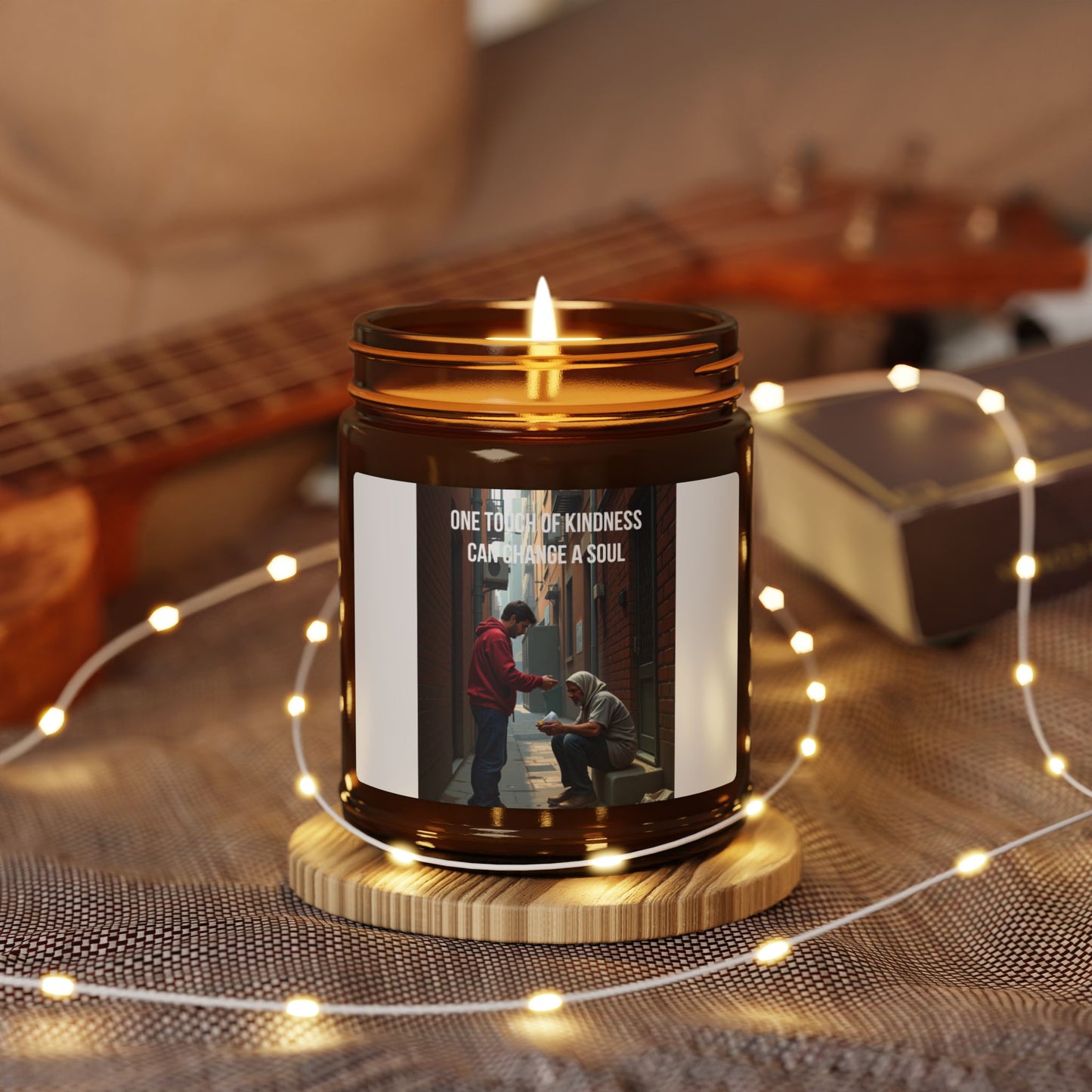 Soy Candle — 'One Act of Kindness' Amber Jar Scented Candle