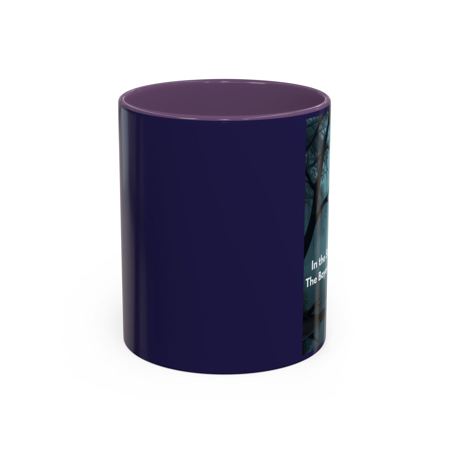 Accent Coffee Mug — Bayou Night Scene with Poetic Quote (11/15oz)