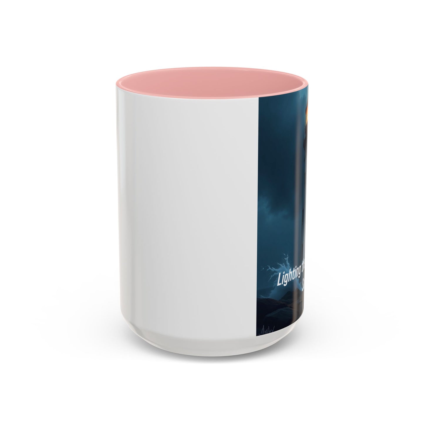 Lighthouse Coffee Mug - "Lighting the Way Home to Safety" Accent Mug