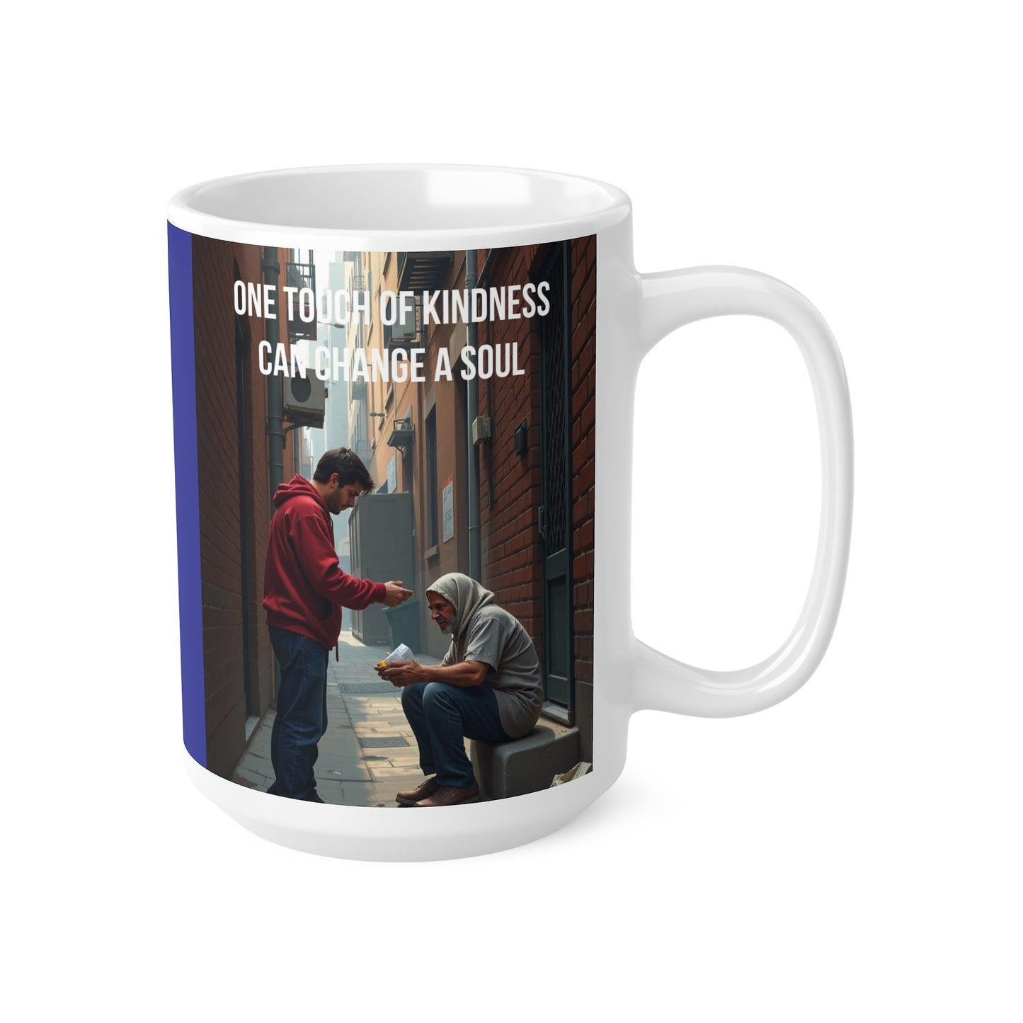 Ceramic Coffee Mug – Bold Navy Blue Accent (11oz & 15oz)