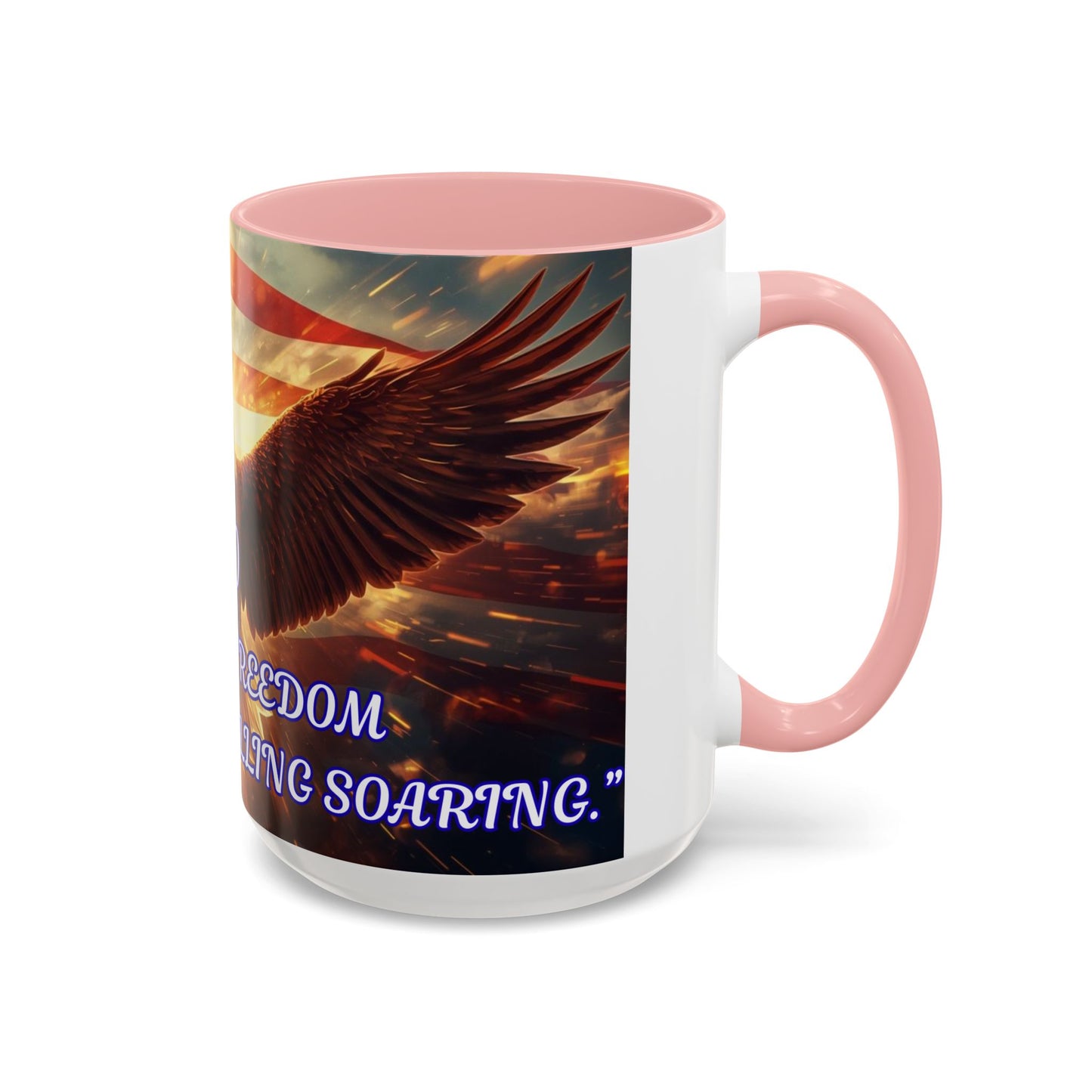 Patriotic Eagle Coffee Mug – "250 Years of Freedom" Accent 11/15oz