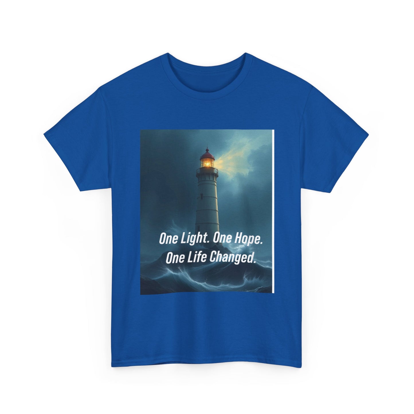 Lighthouse Tee — "One Light. One Hope. One Life Changed." Inspirational Graphic T-Shirt