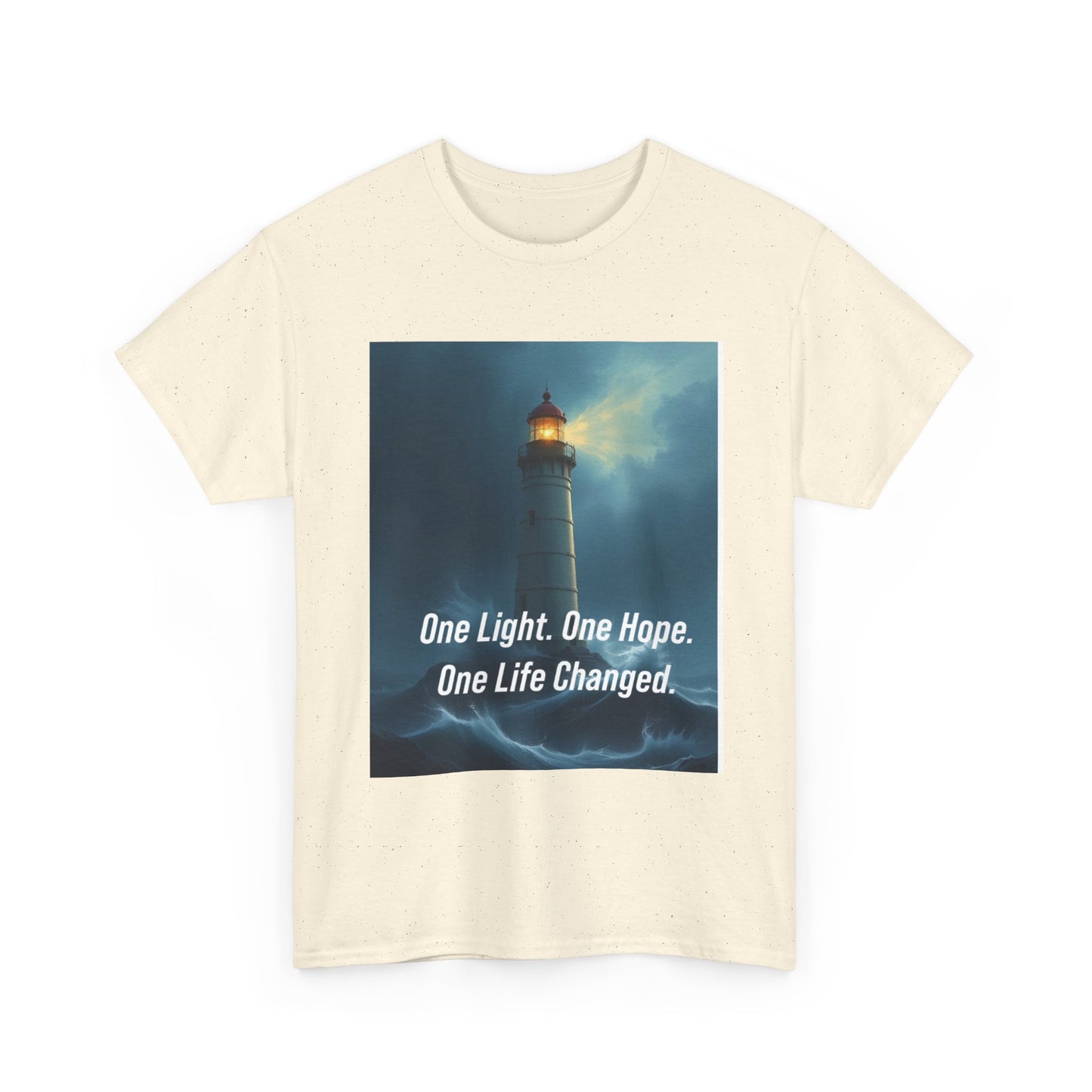 Lighthouse Tee — "One Light. One Hope. One Life Changed." Inspirational Graphic T-Shirt