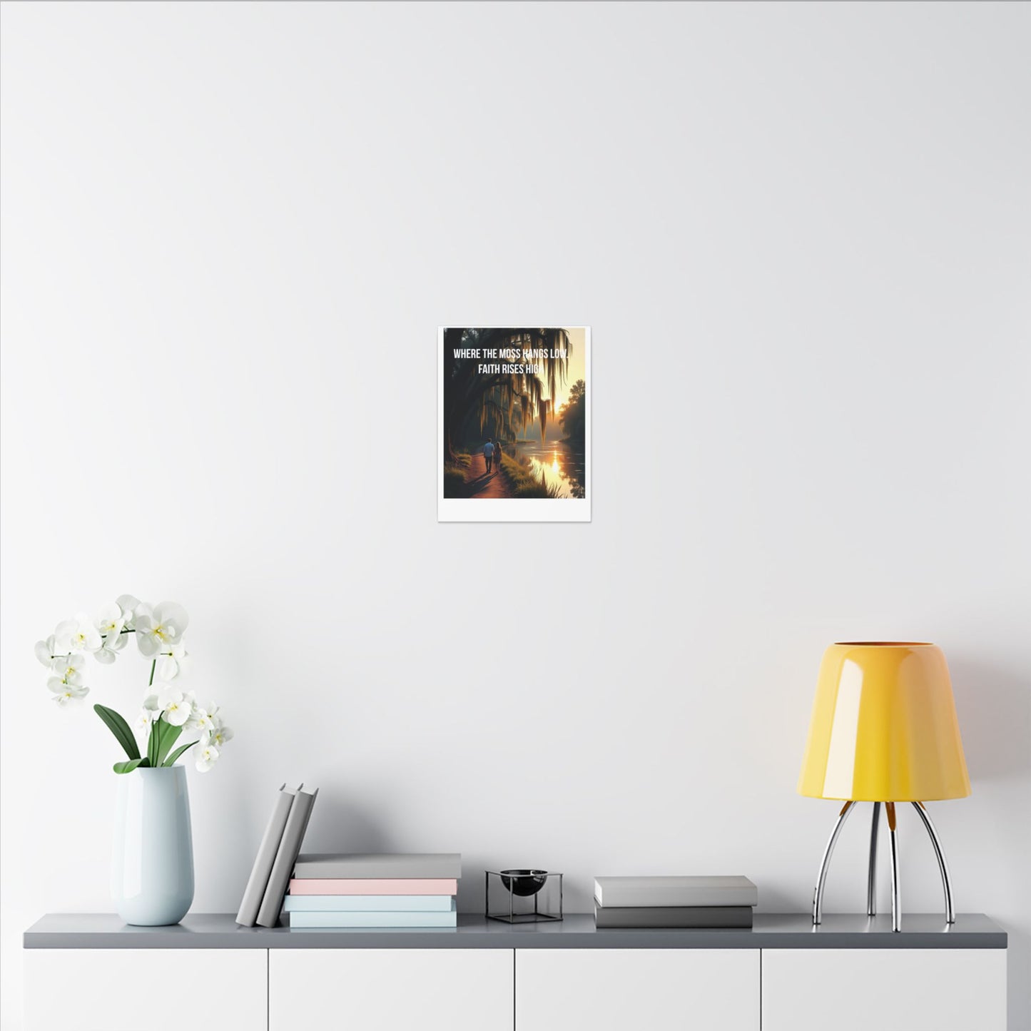 Canvas Wall Art - "Faith Rises High" Romantic Sunset Couple by River