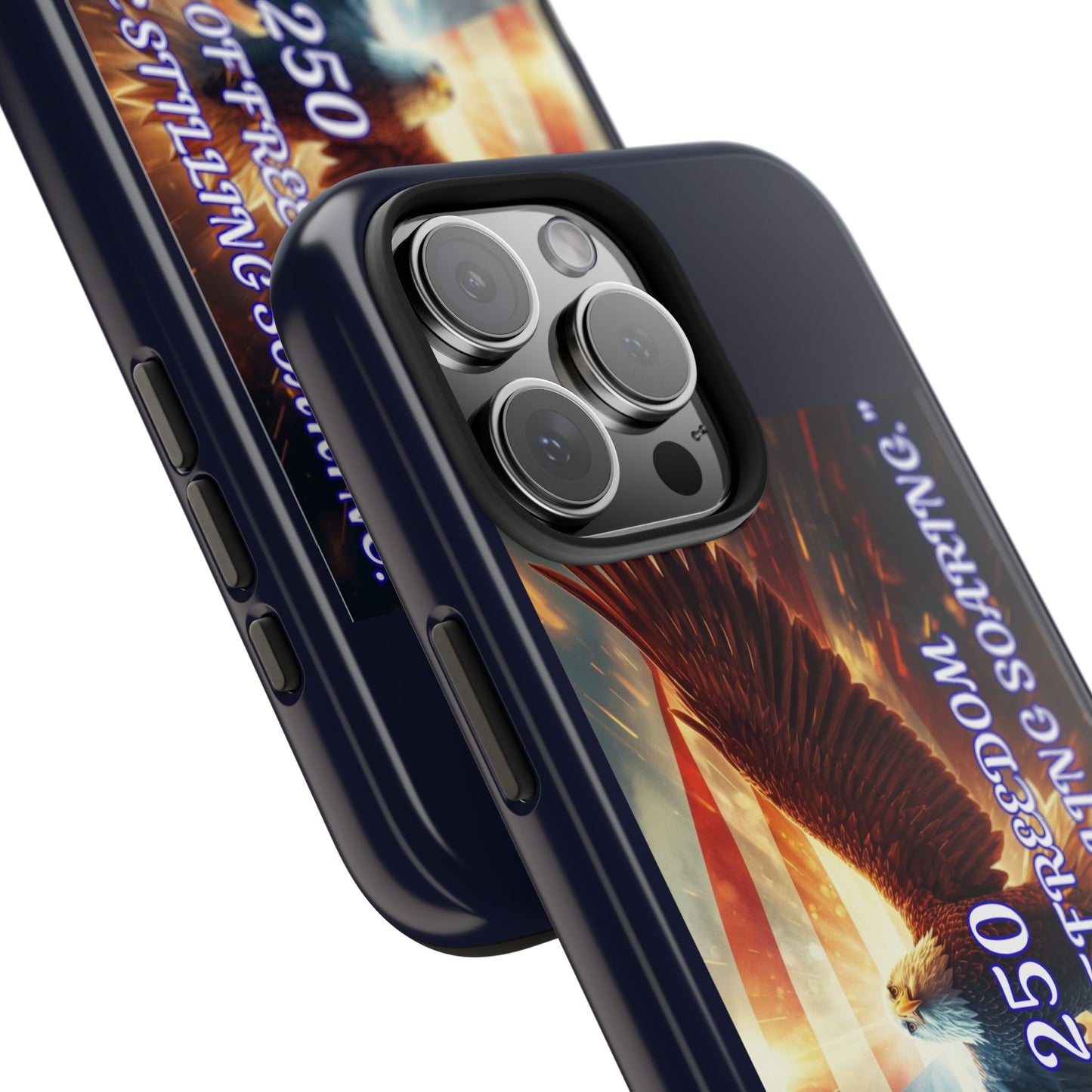 Patriotic Eagle Phone Case — "250 Years of Freedom" Durable Protective Case