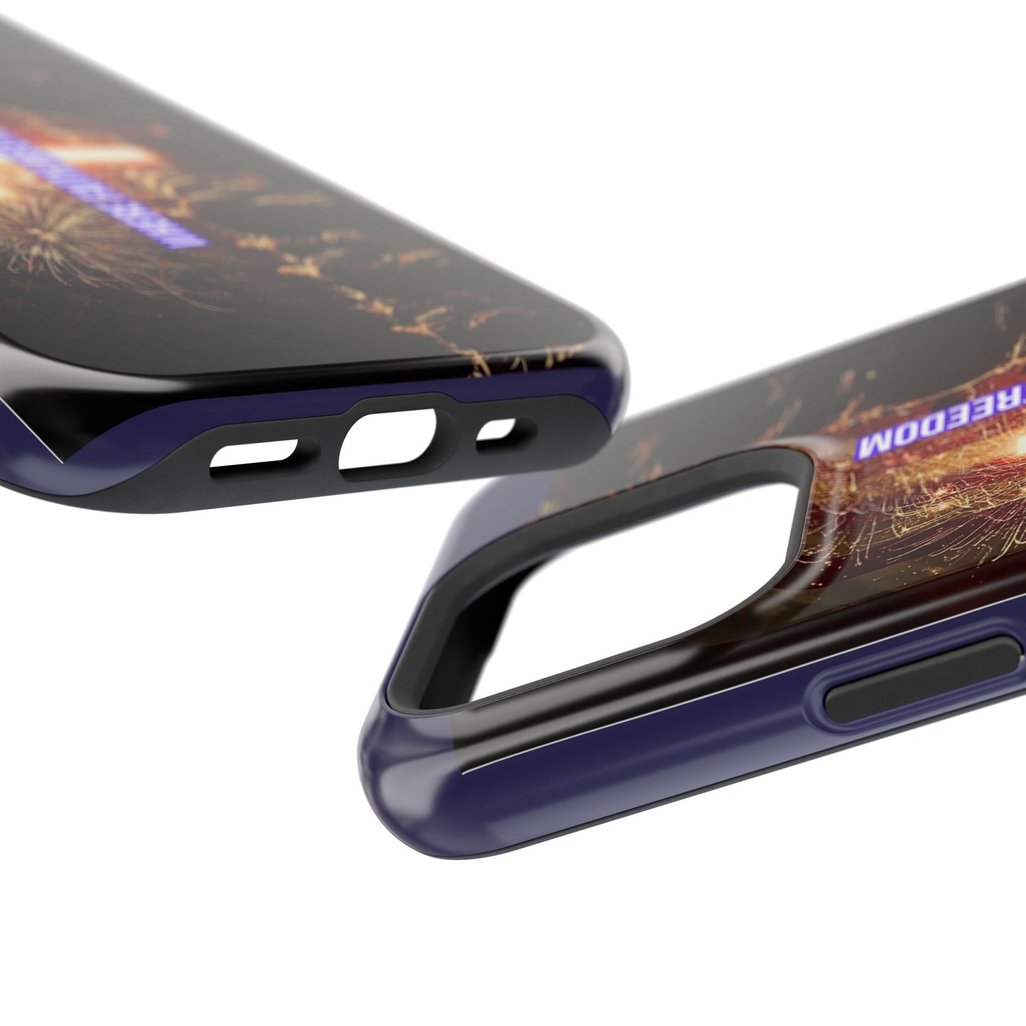 Christian Cross iPhone Case — “Where Faith Meets Freedom” Magnetic Impact-Resistant Phone Case