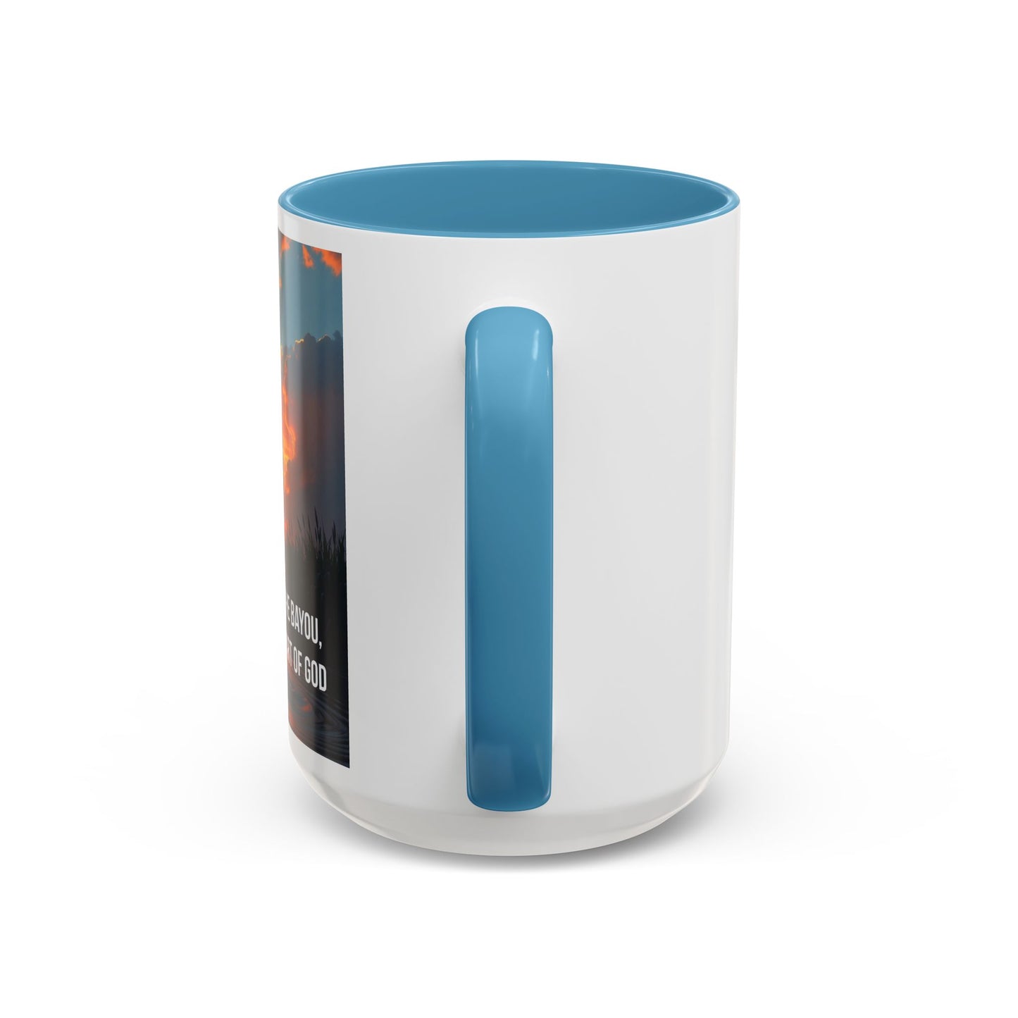 Inspirational Bayou Coffee Mug — "In the Heart of the Bayou, I Found God"