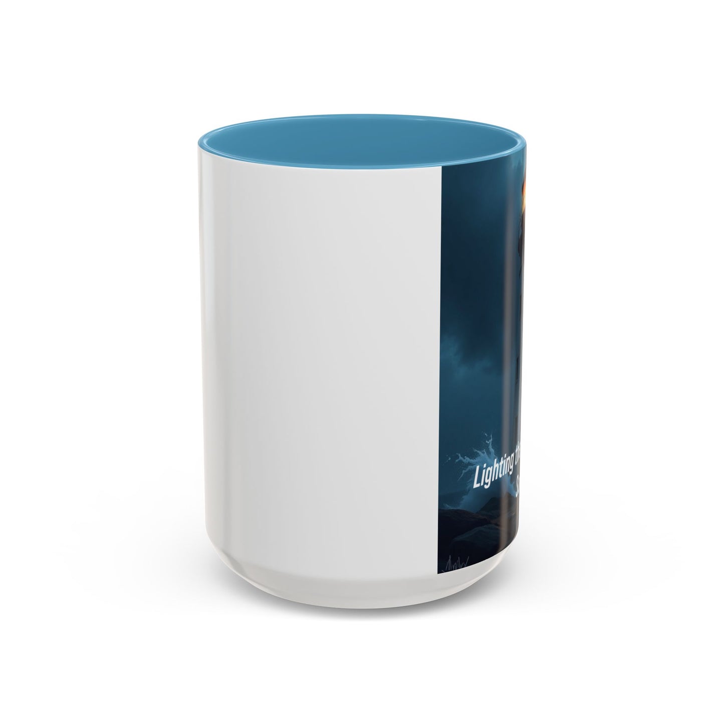 Lighthouse Coffee Mug - "Lighting the Way Home to Safety" Accent Mug