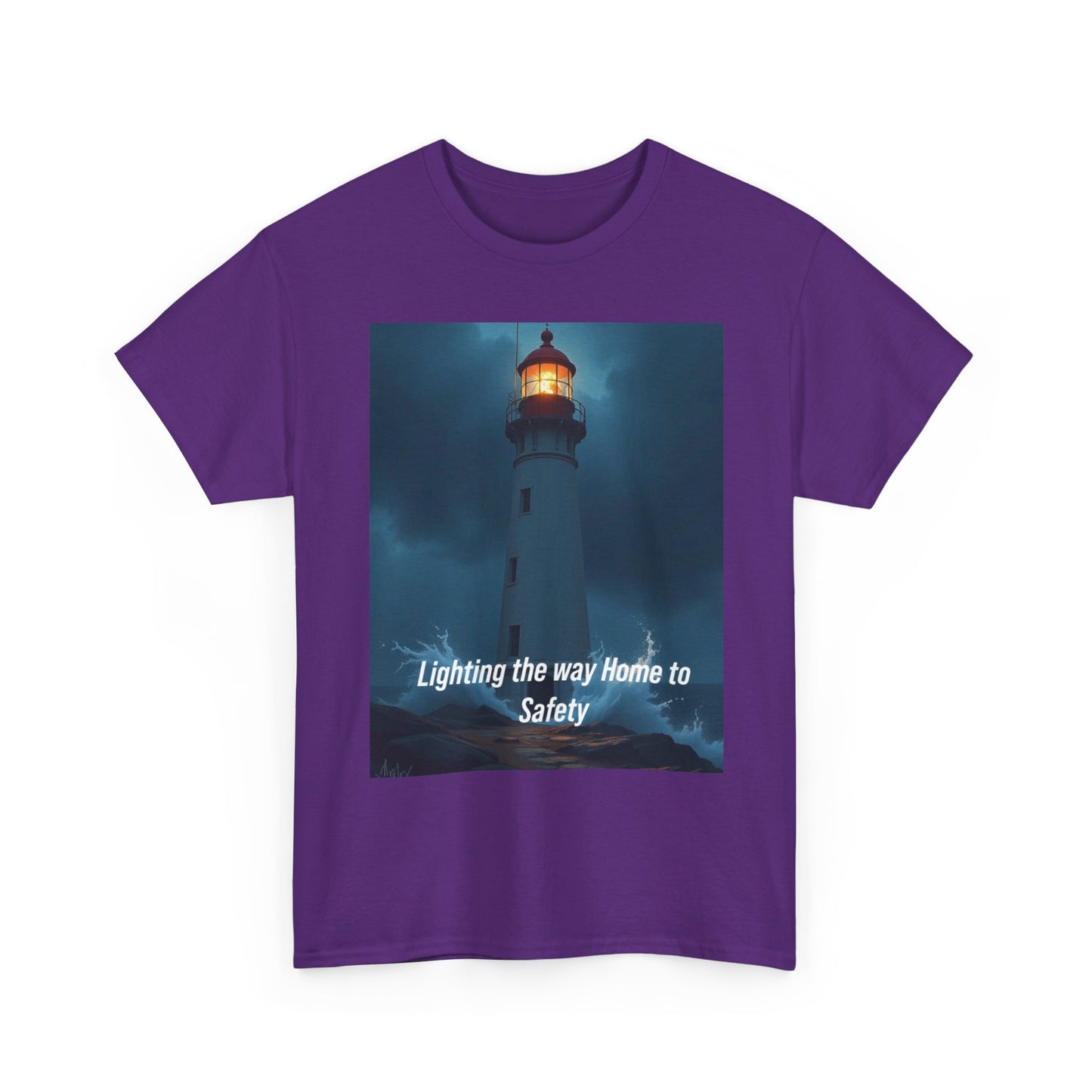 Lighthouse Graphic Tee — "Lighting the Way Home to Safety"