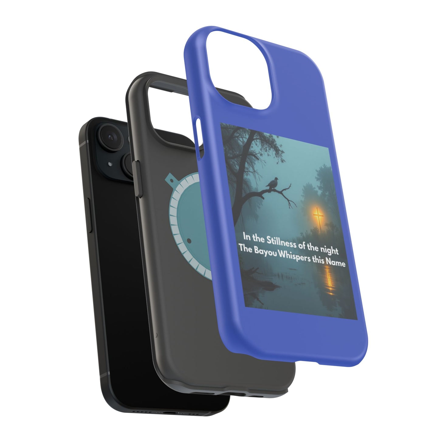Magnetic Impact-Resistant Phone Case — Bayou Night Scene with Poem