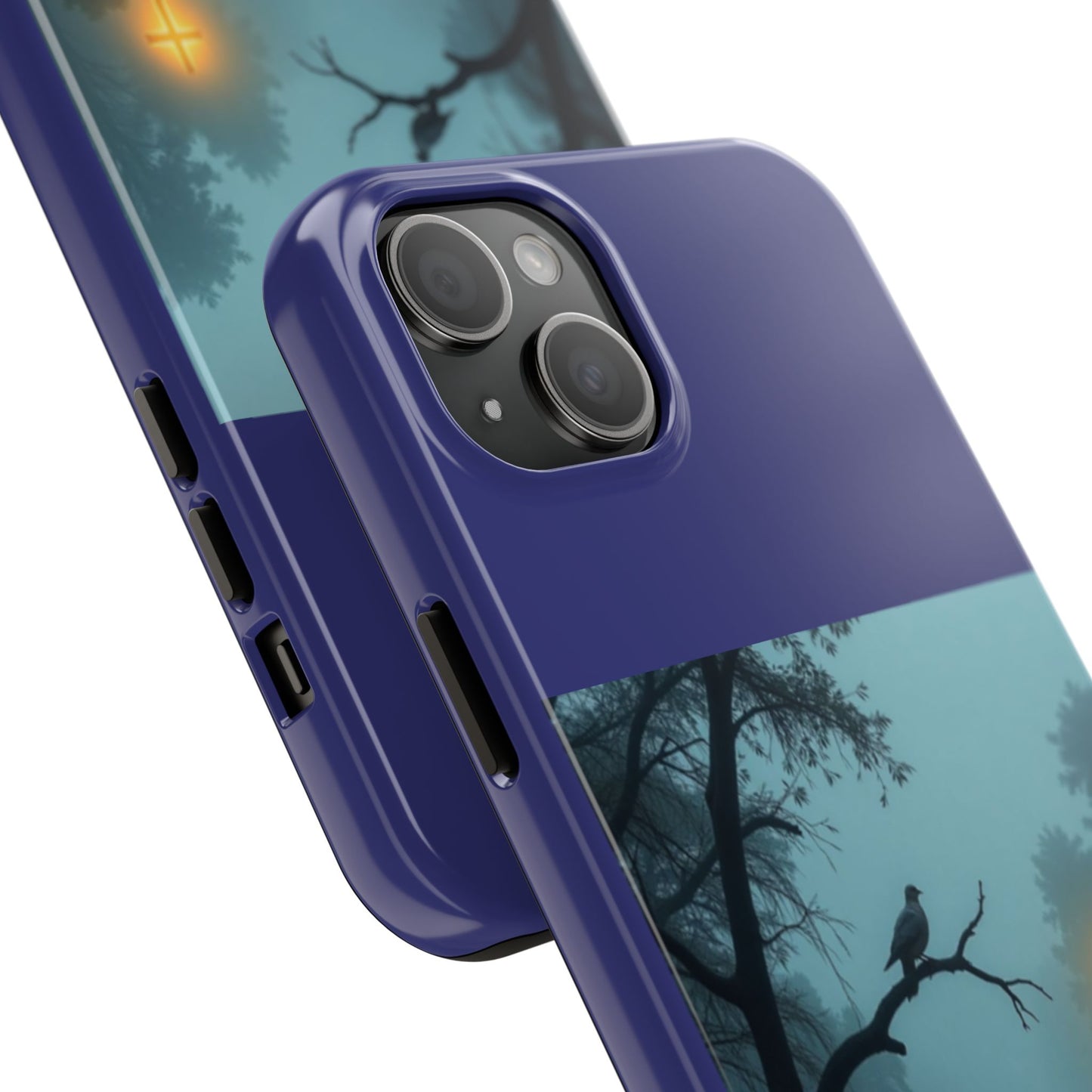 Tough Phone Case — 'In the stillness of the night the Bayou whispers his Name' Moody Bayou Cross Design