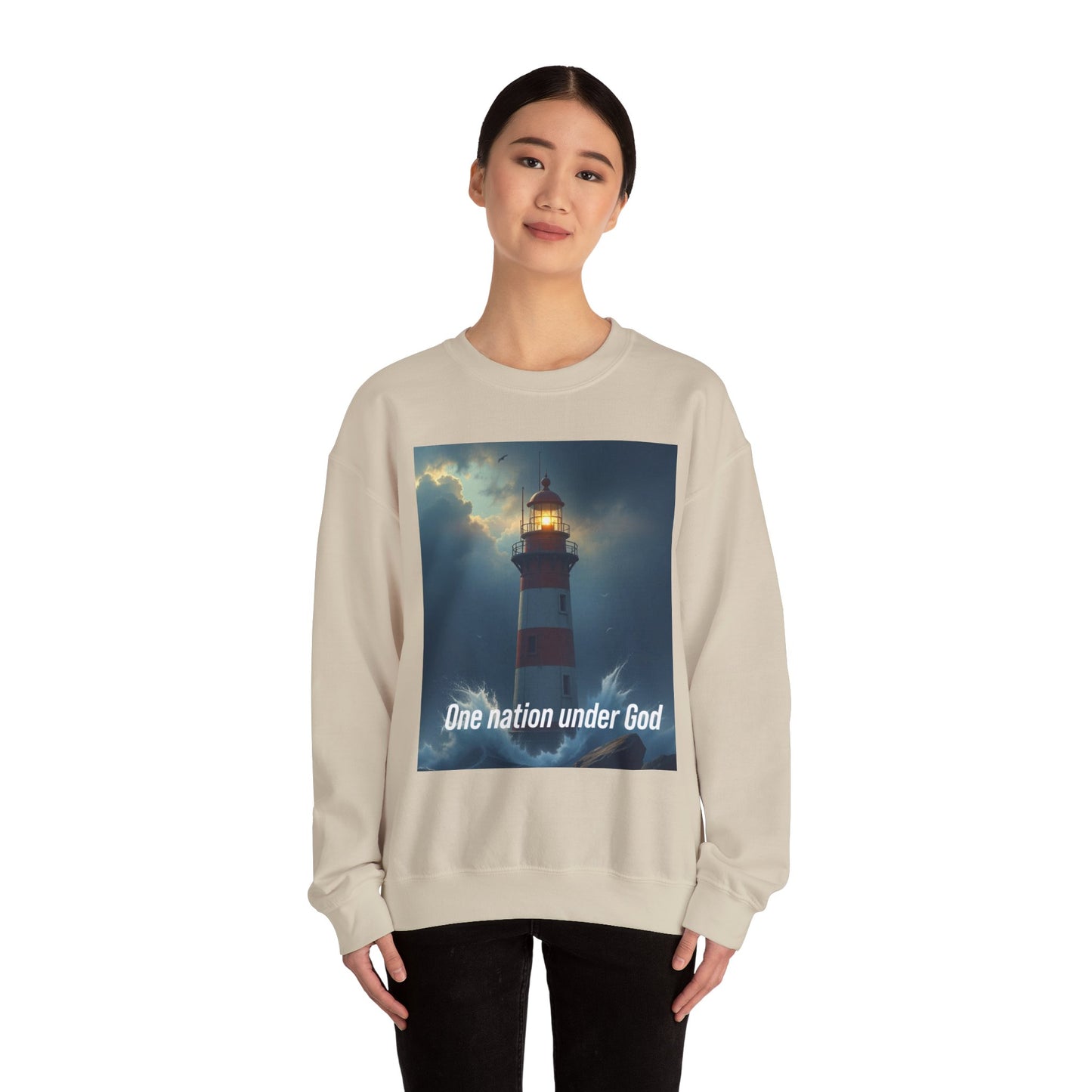 One Nation Under God Lighthouse Sweatshirt