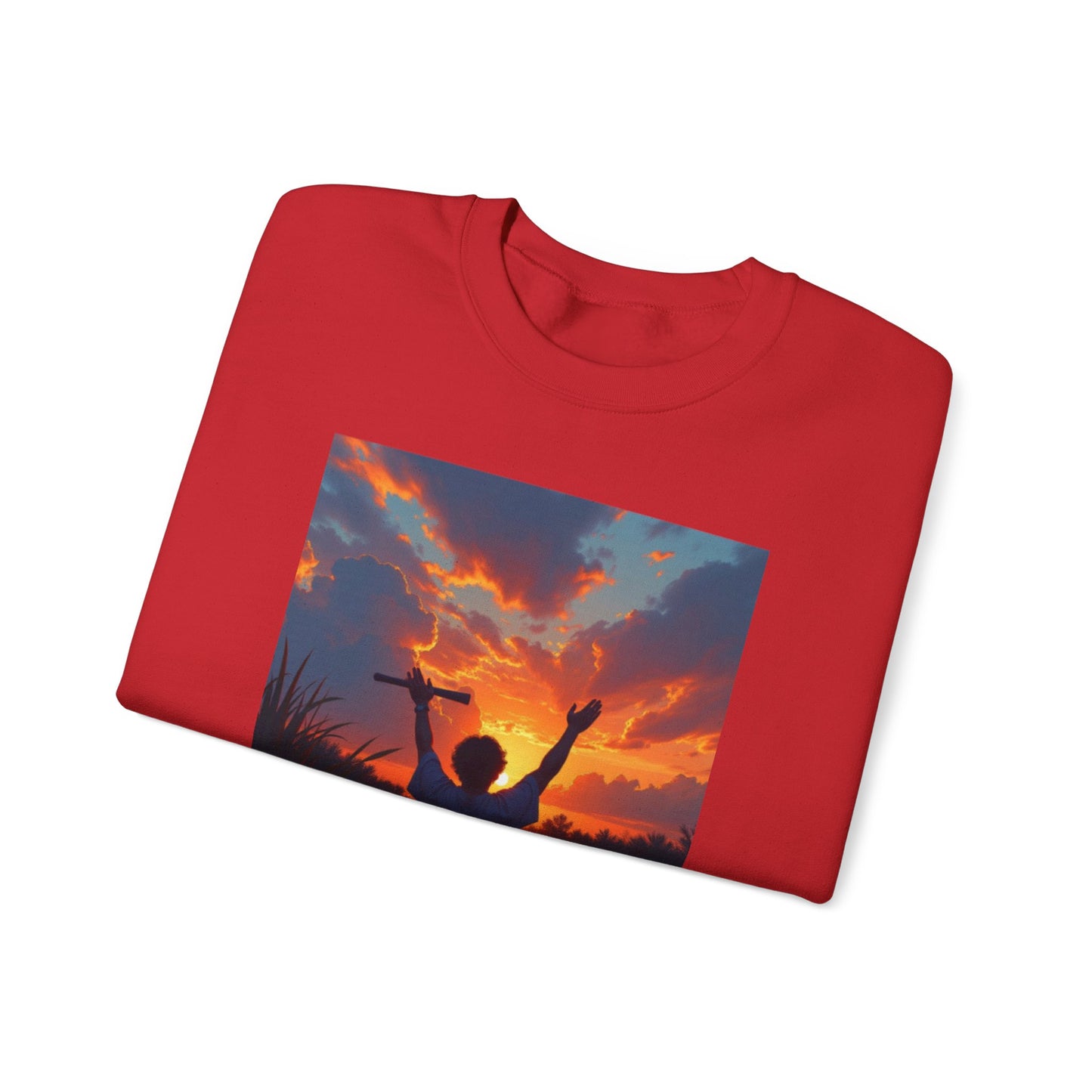 Inspirational Faith Crewneck Sweatshirt — "In the quiet of the bayou, I discovered the heart of God"