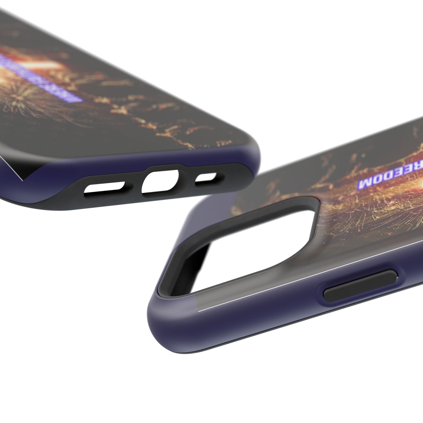 Christian Cross iPhone Case — “Where Faith Meets Freedom” Magnetic Impact-Resistant Phone Case