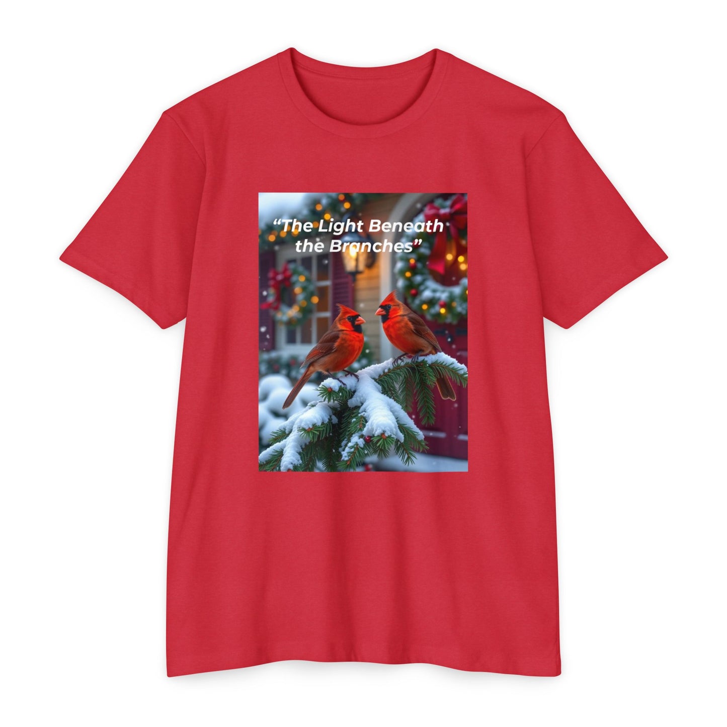 Festive Cardinal T-Shirt, Holiday Gift, Winter Apparel, Bird Lover's Tee, Christmas Celebration, Nature Inspired Clothing