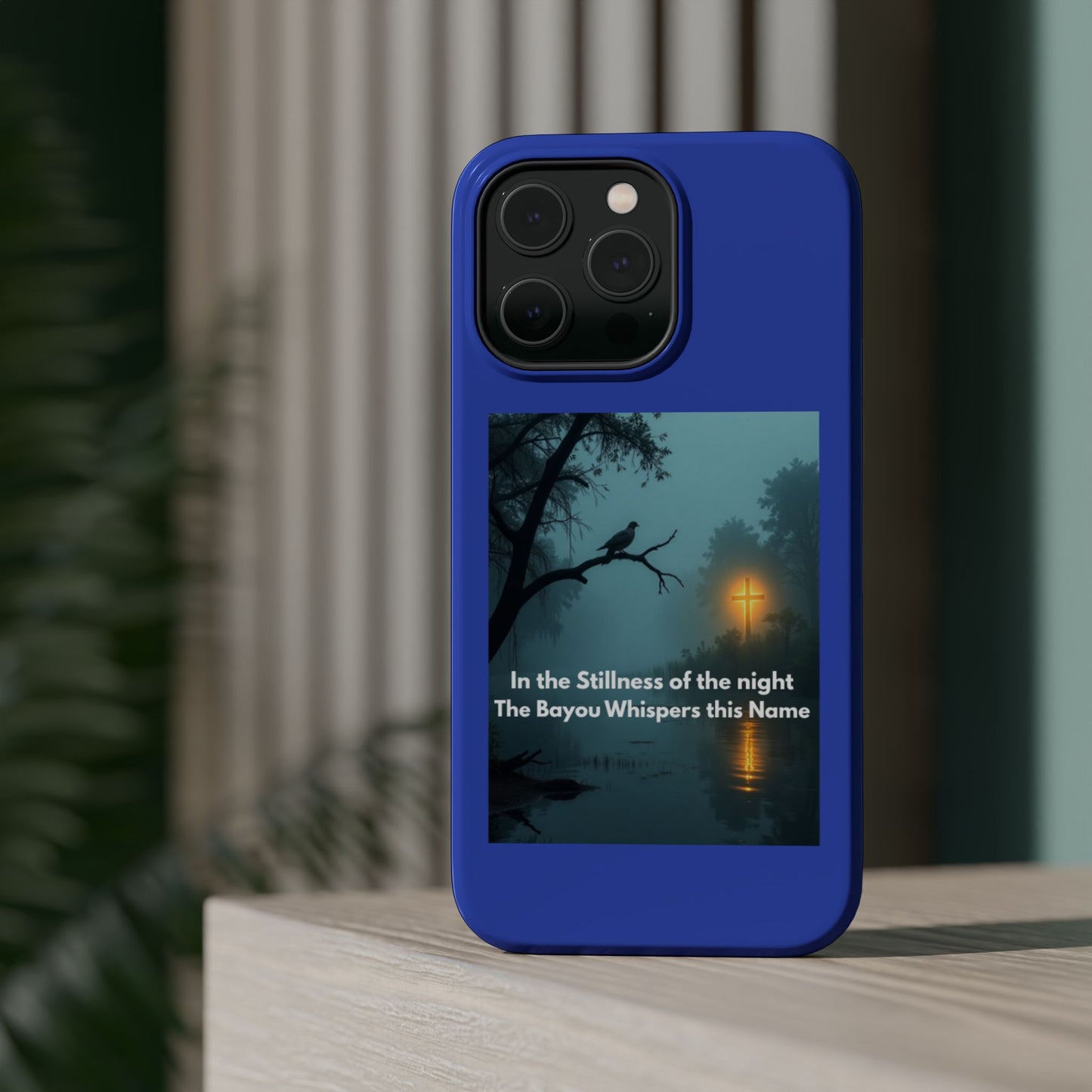 Magnetic Impact-Resistant Phone Case — Bayou Night Scene with Poem