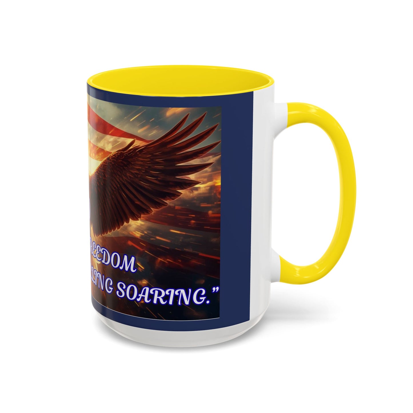 Patriotic Eagle Coffee Mug – "250 Years of Freedom" Accent Mug