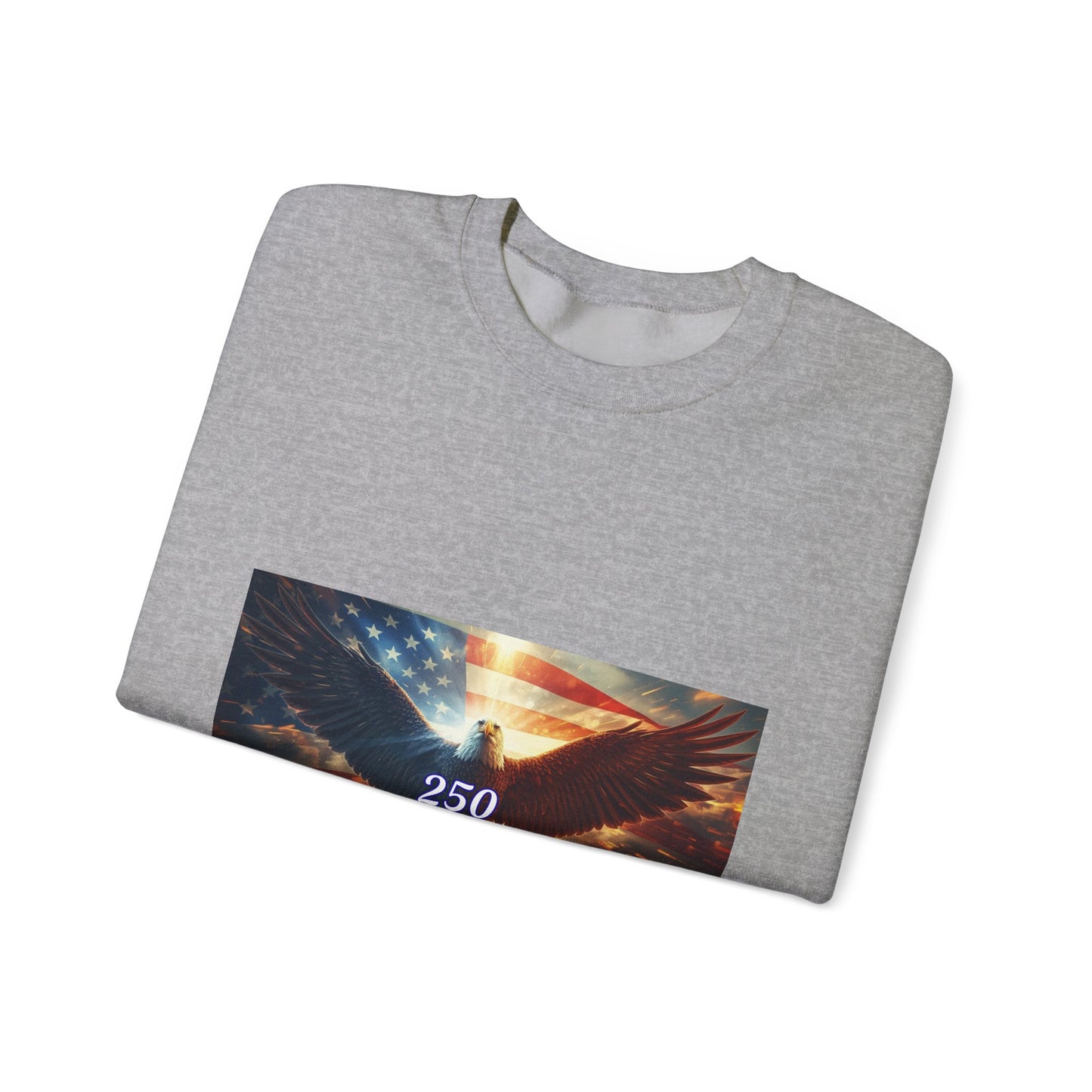 Crewneck Sweatshirt — 250 Years of Freedom Eagle Flag Tribute