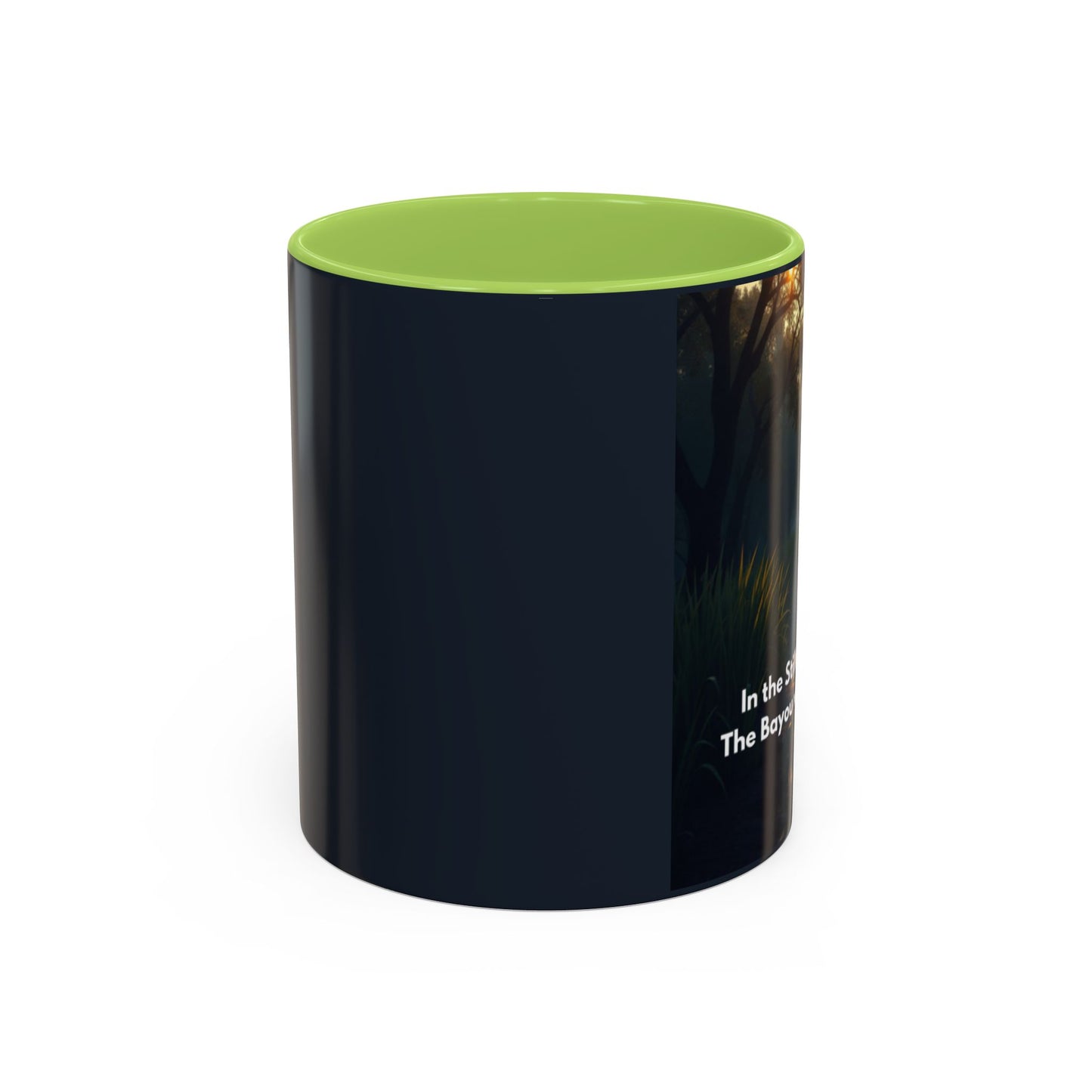 Bayou Night Coffee Mug — 'In the Stillness of the Night, The Bayou Whispers His Name' Accent Mug