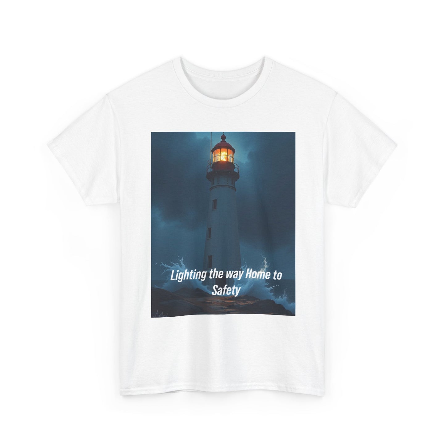 Lighthouse Graphic Tee — "Lighting the Way Home to Safety"
