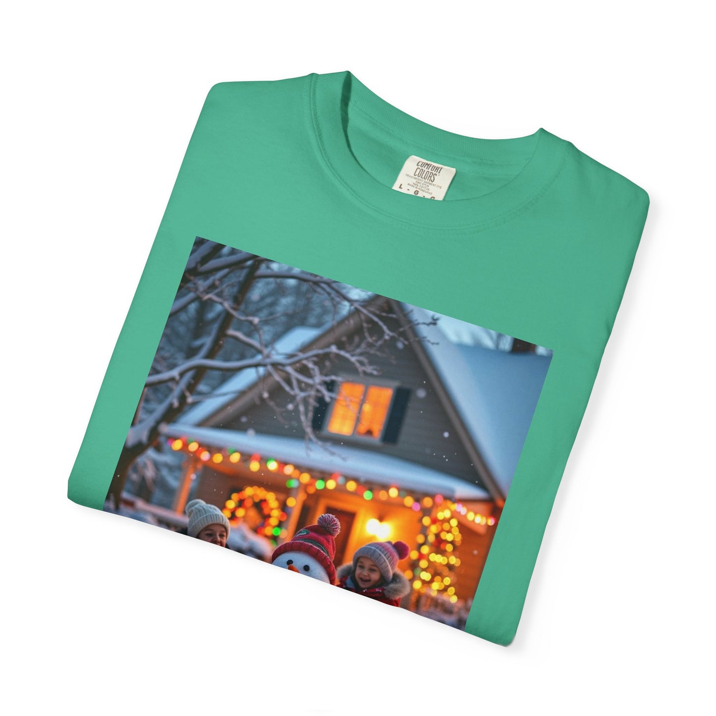 Holiday Memory T-shirt, Unisex Winter Tee, Snowman Shirt, Christmas Tee, Family Gathering Apparel, Winter Celebration Wear