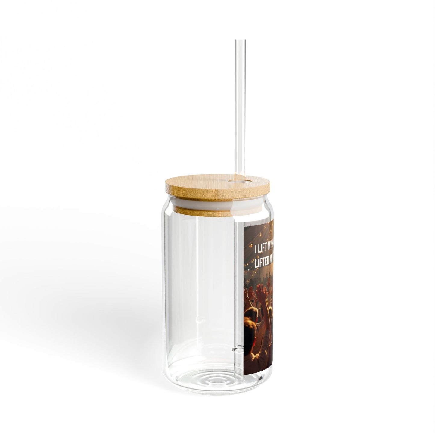 Worship Crowd 16oz Sipper Glass – “I Lift My Hands” Concert Drink Tumbler